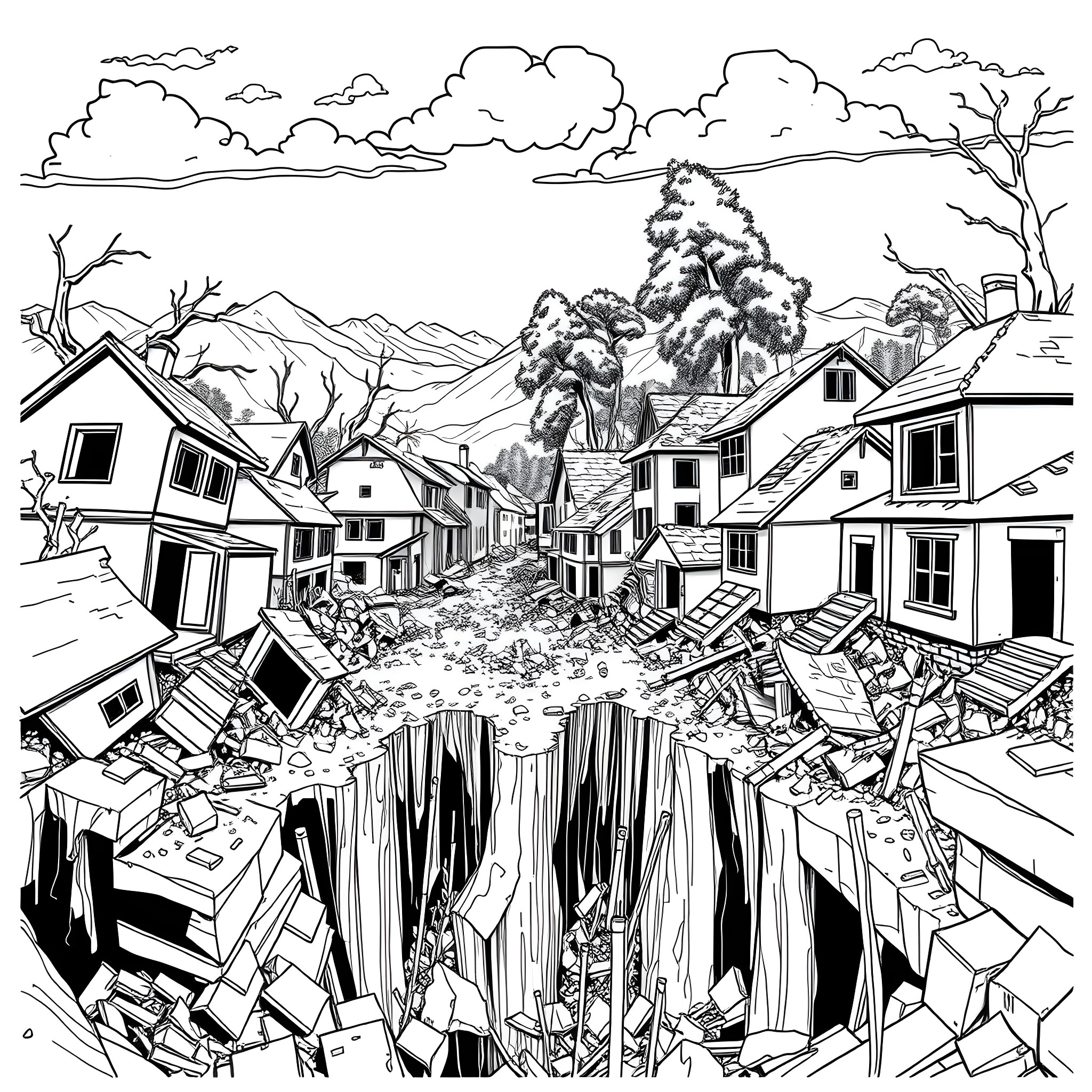 13 Best Earthquake Coloring Pages (Free Printable PDFs)