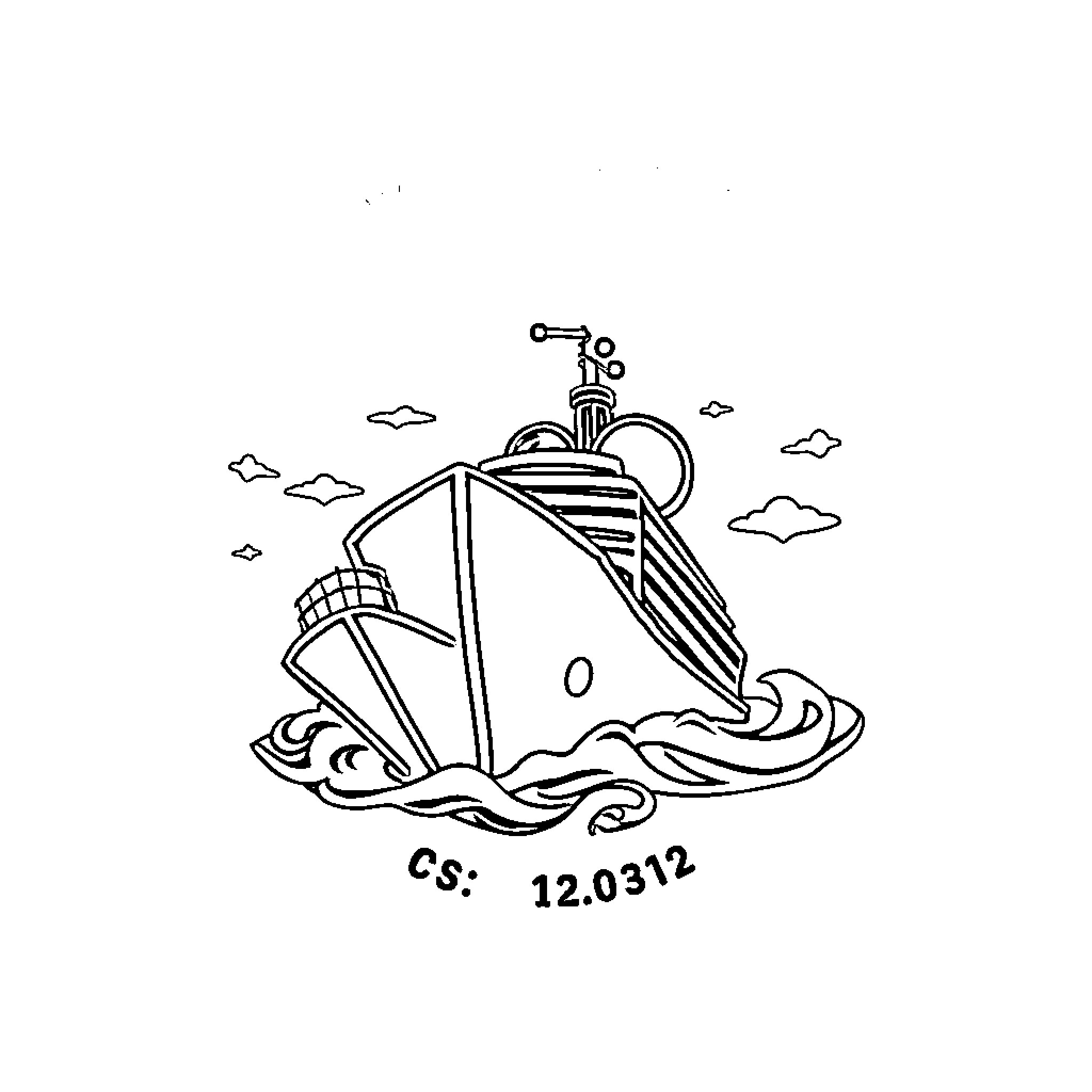 Mickey's Nautical Adventure at Sea Coloring Page (free black-and-white line drawing printable PDF for all, from beginners to advanced learners, including children, teens, adults, and seniors)