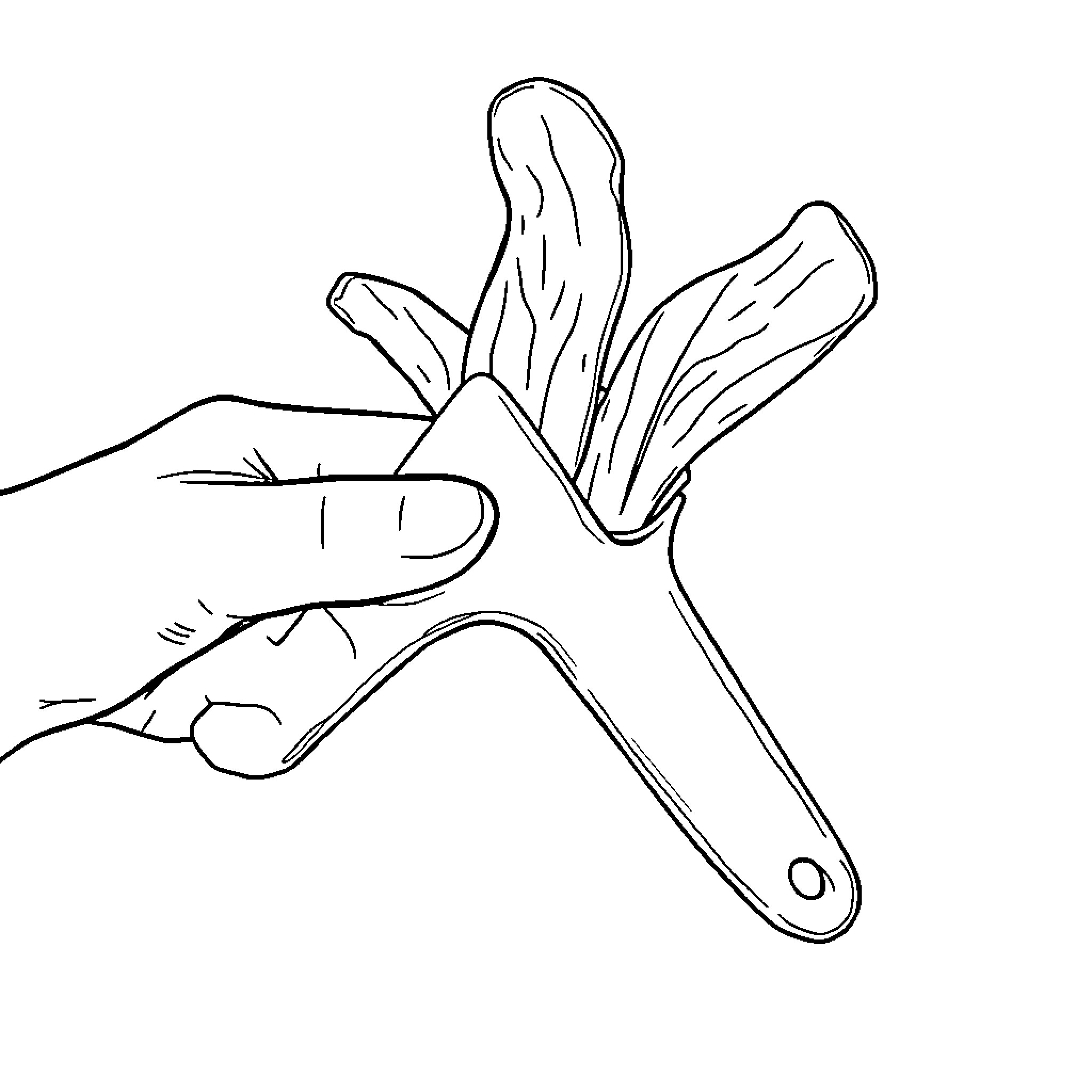 Chip Grip of a Hand Squeezing Tool Coloring Page (free black-and-white line drawing printable PDF for all, from beginners to advanced learners, including children, teens, adults, and seniors)