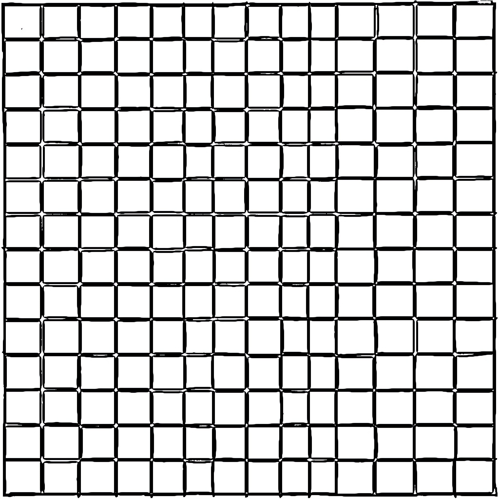 Abstract Art Grid of Intersecting Squares Coloring Page (free black-and-white line drawing printable PDF for all, from beginners to advanced learners, including children, teens, adults, and seniors)