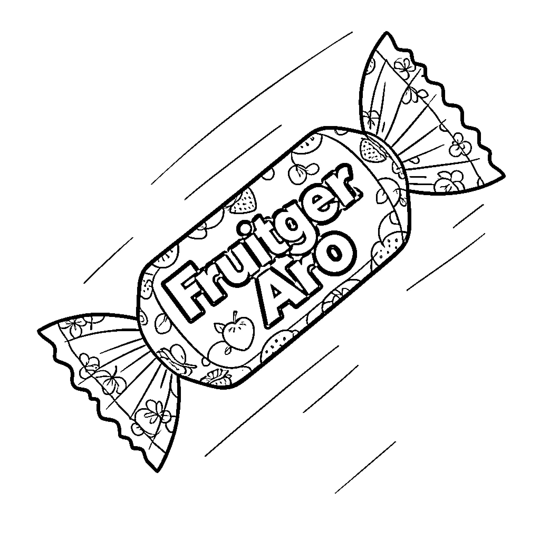 Fruitger Art - Whimsical Fish Design Coloring Page (free black-and-white line drawing printable PDF for all, from beginners to advanced learners, including children, teens, adults, and seniors)