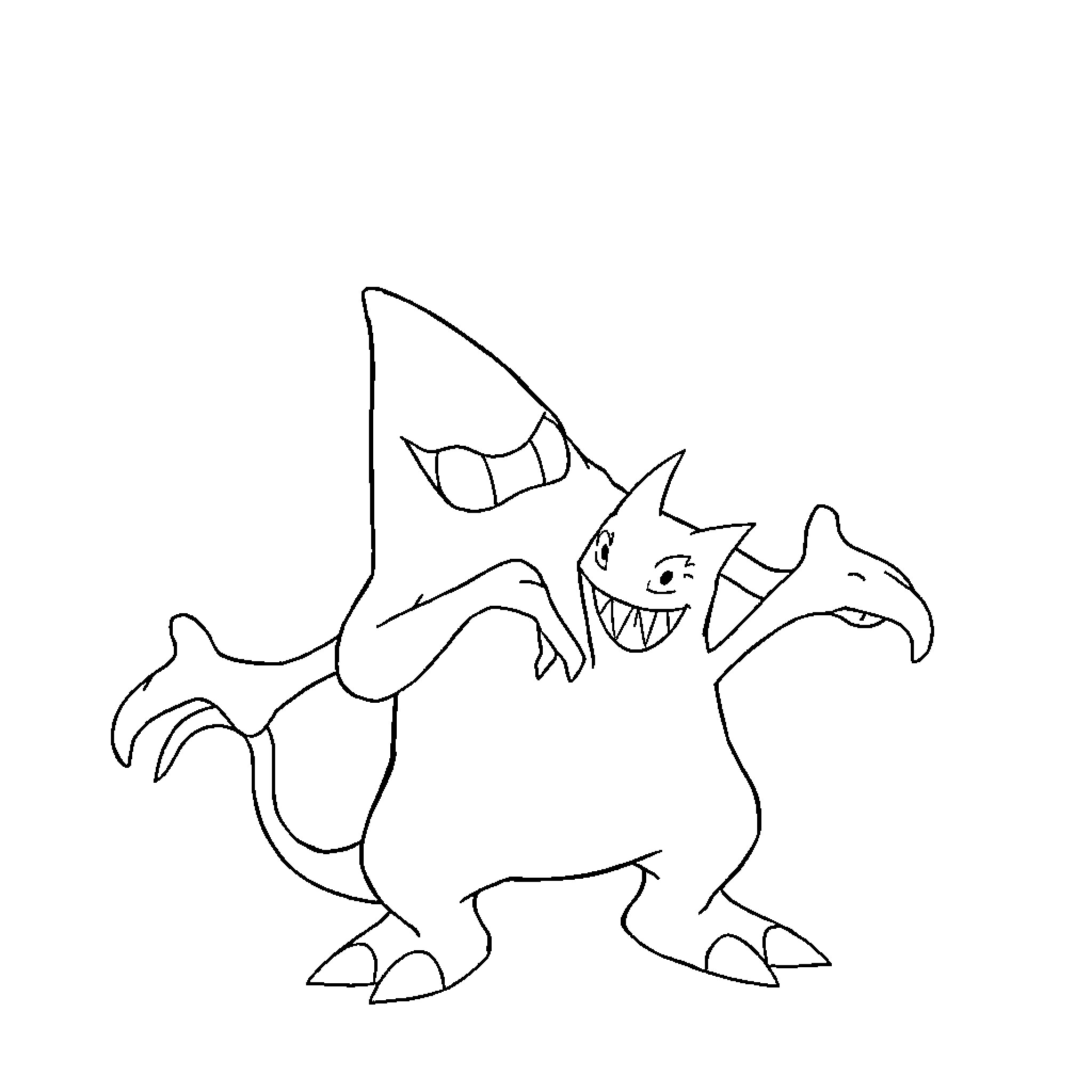 Mr. Tickle as a Menacing Monster Coloring Page (free black-and-white line drawing printable PDF for all, from beginners to advanced learners, including children, teens, adults, and seniors)