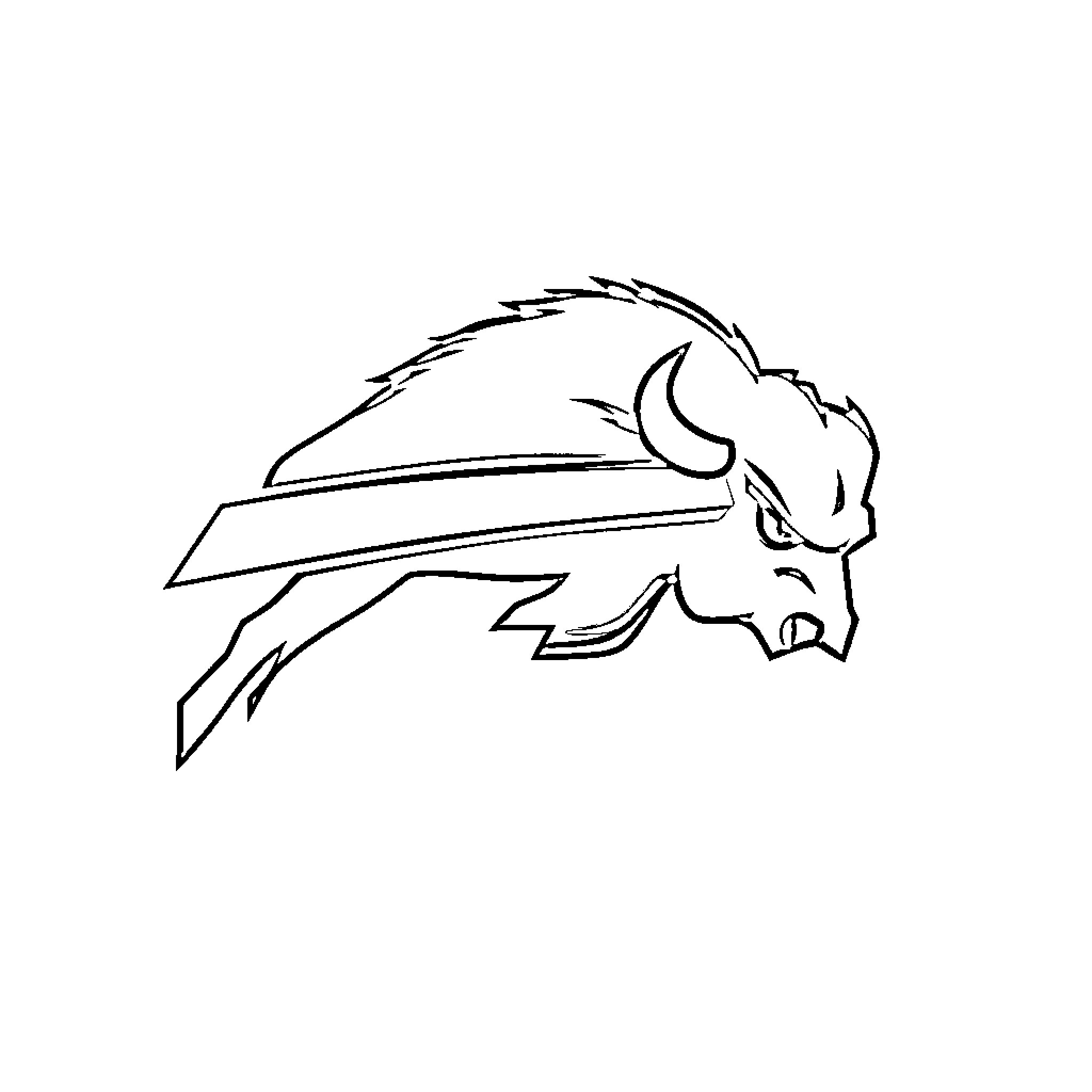 Buffalo Bills logo design sketch Coloring Page (free black-and-white line drawing printable PDF for all, from beginners to advanced learners, including children, teens, adults, and seniors)