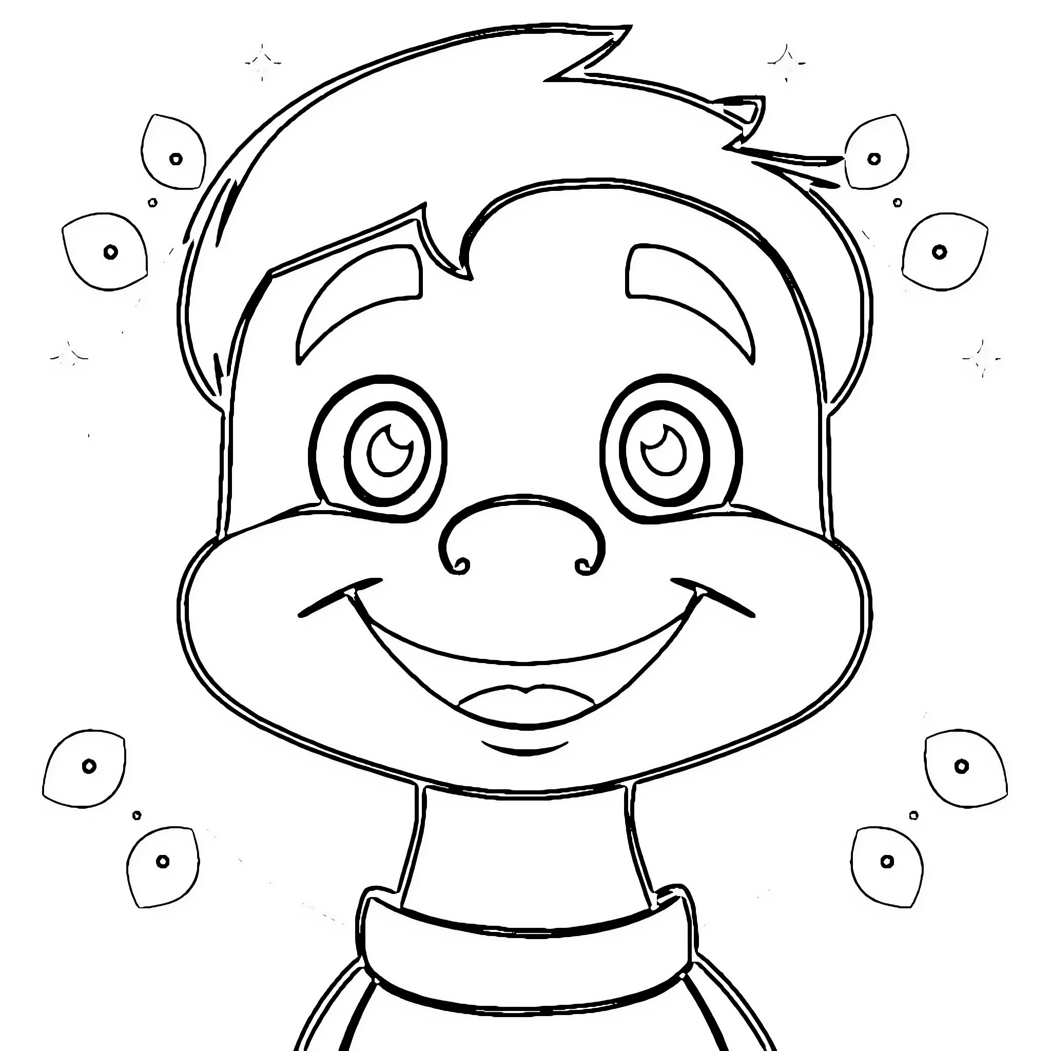 Oliver's Playful Expression Coloring Page (free black-and-white line drawing printable PDF for all, from beginners to advanced learners, including children, teens, adults, and seniors)