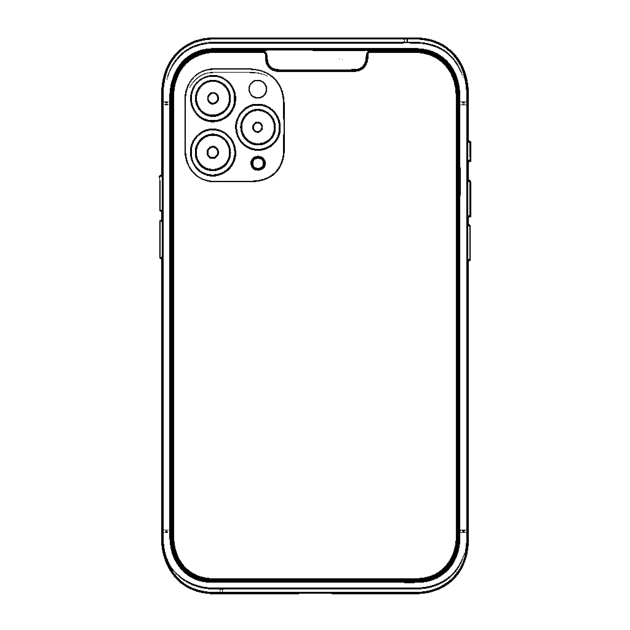 iPhone featuring camera setup Coloring Page (free black-and-white line drawing printable PDF for all, from beginners to advanced learners, including children, teens, adults, and seniors)