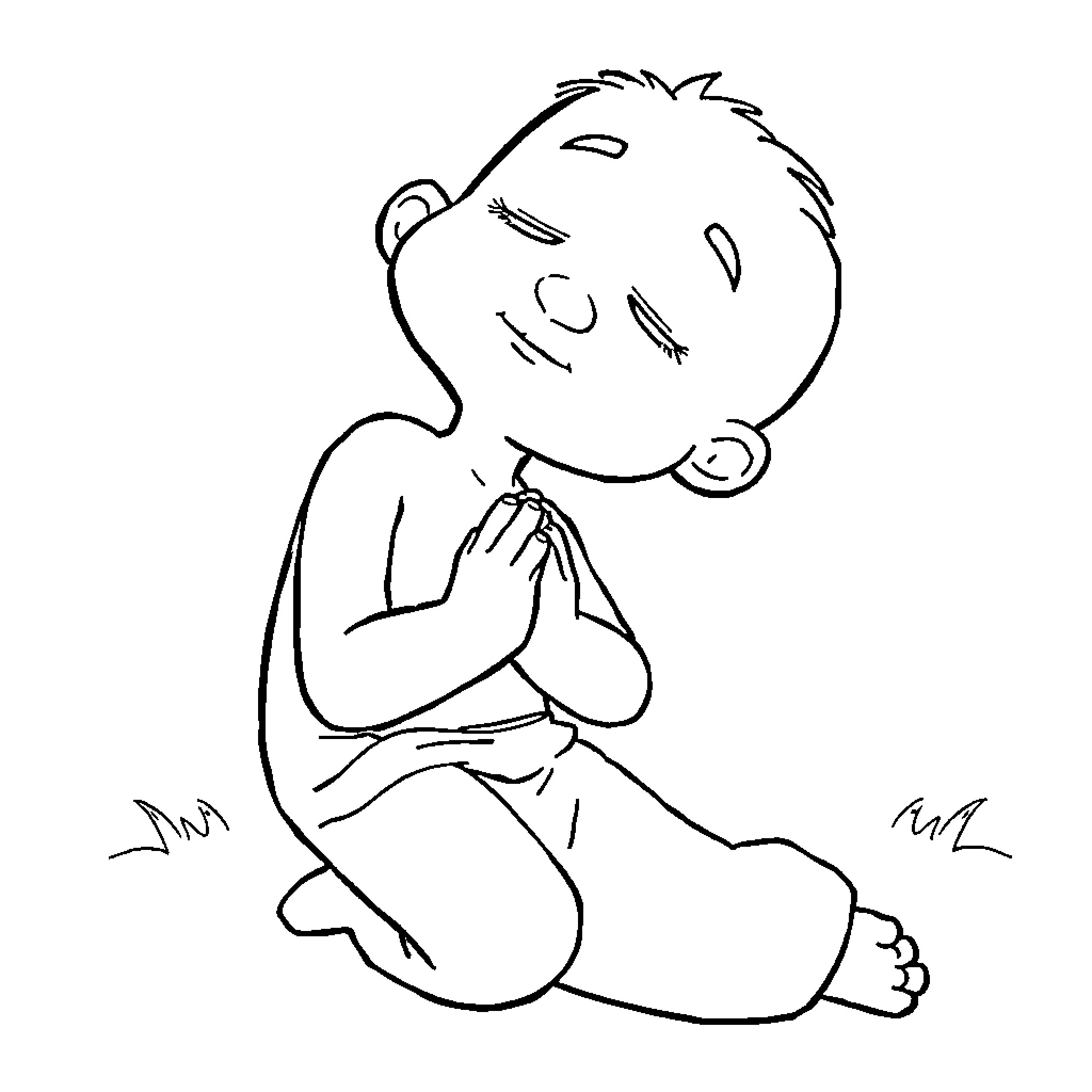 Bluey sitting in thoughtful contemplation Coloring Page (free black-and-white line drawing printable PDF for all, from beginners to advanced learners, including children, teens, adults, and seniors)
