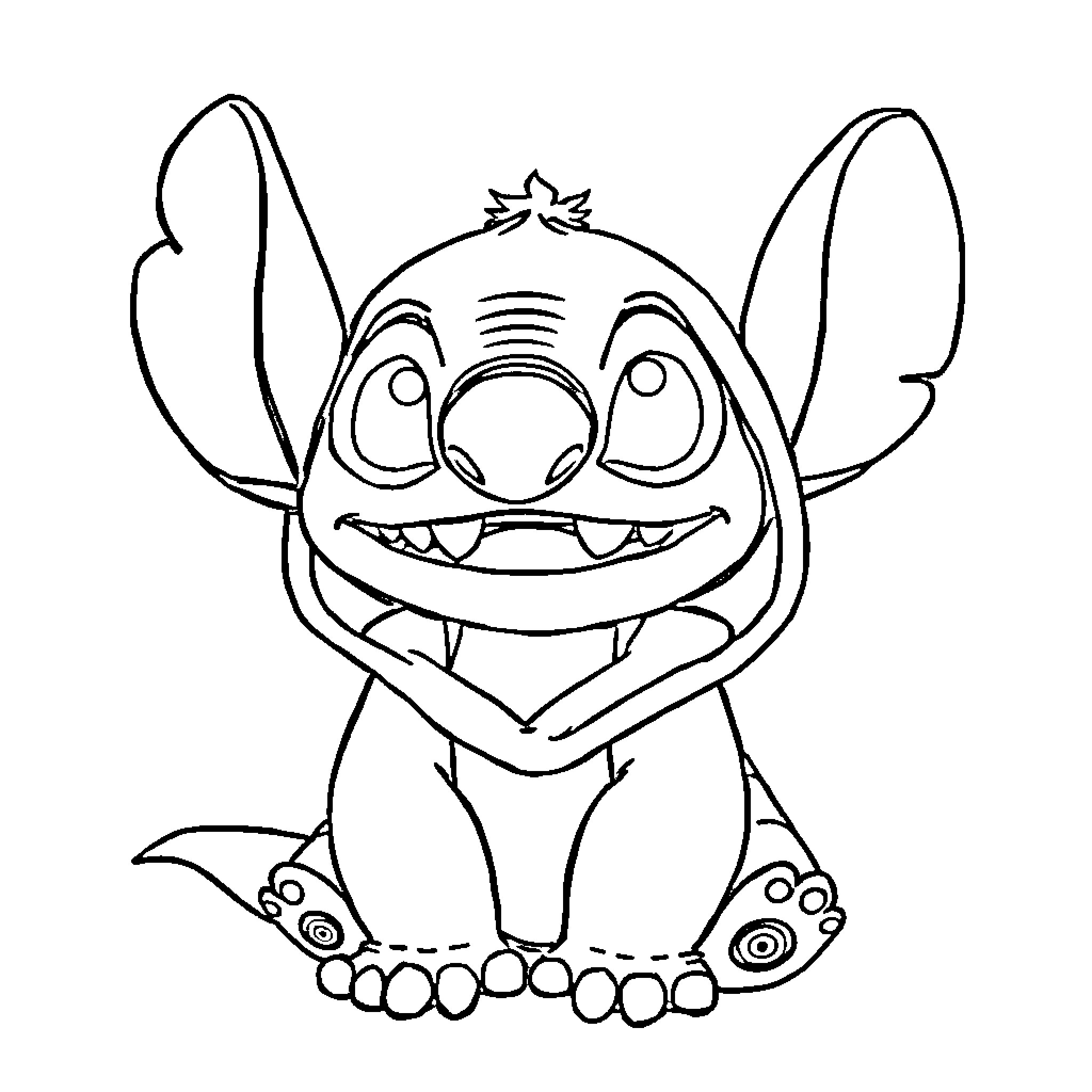 Tiburon's Mischievous Grin Coloring Page (free black-and-white line drawing printable PDF for all, from beginners to advanced learners, including children, teens, adults, and seniors)