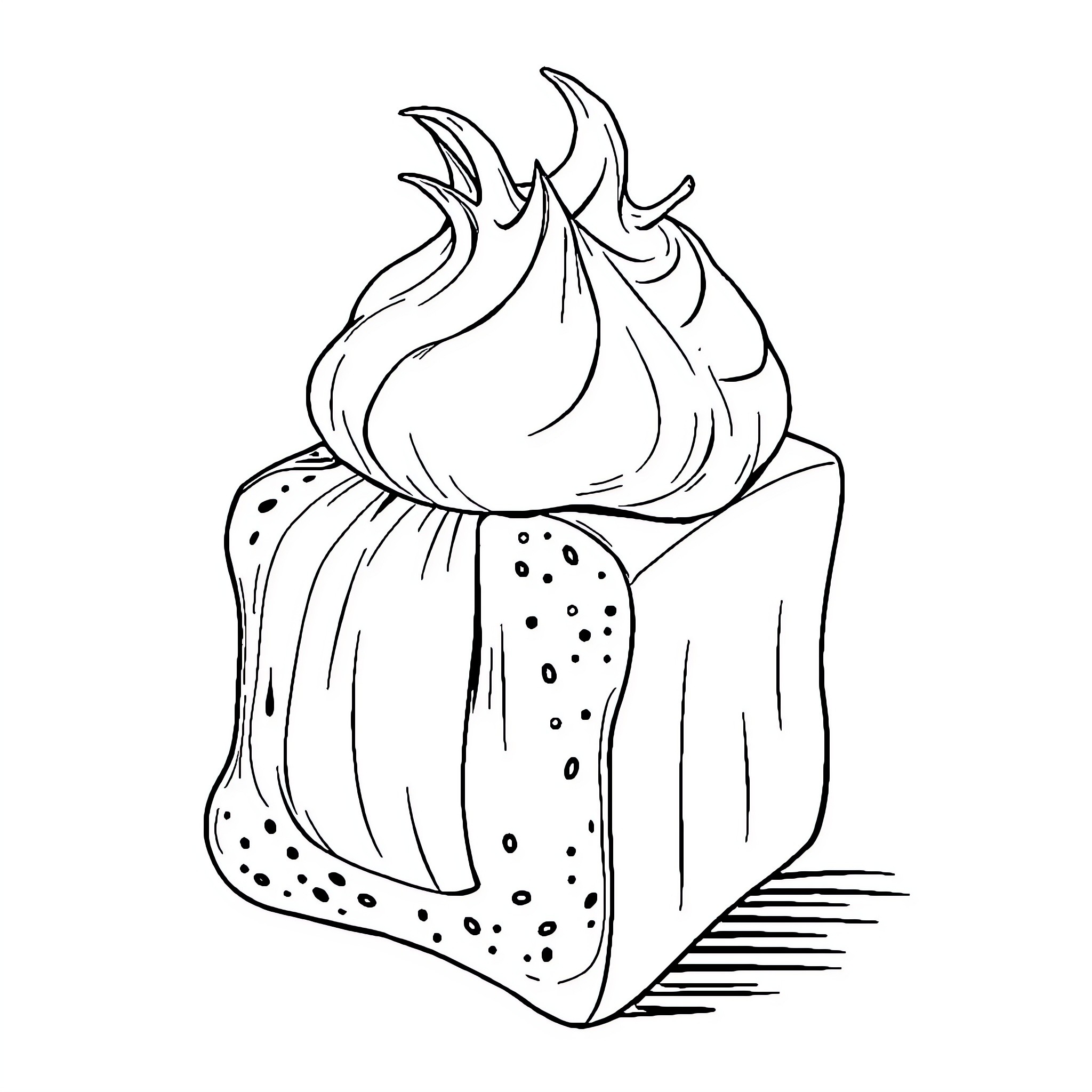 Garlic Bread with Artful Presentation Coloring Page (free black-and-white line drawing printable PDF for all, from beginners to advanced learners, including children, teens, adults, and seniors)