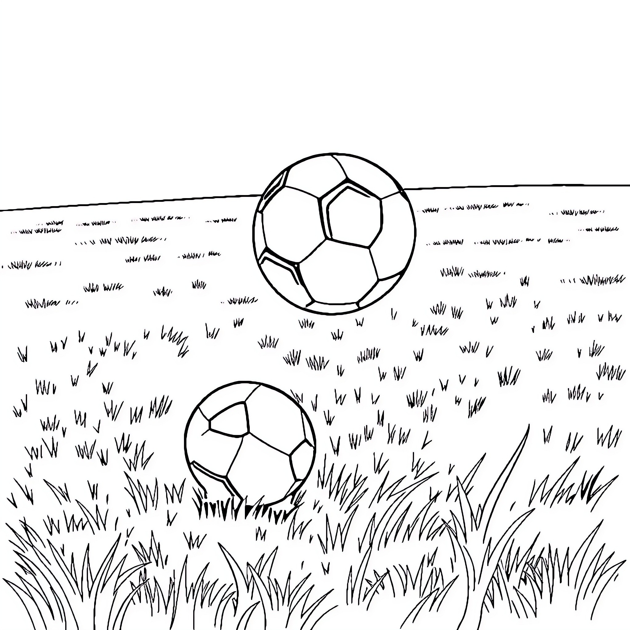 Football players on the field Coloring Page (free black-and-white line drawing printable PDF for all, from beginners to advanced learners, including children, teens, adults, and seniors)