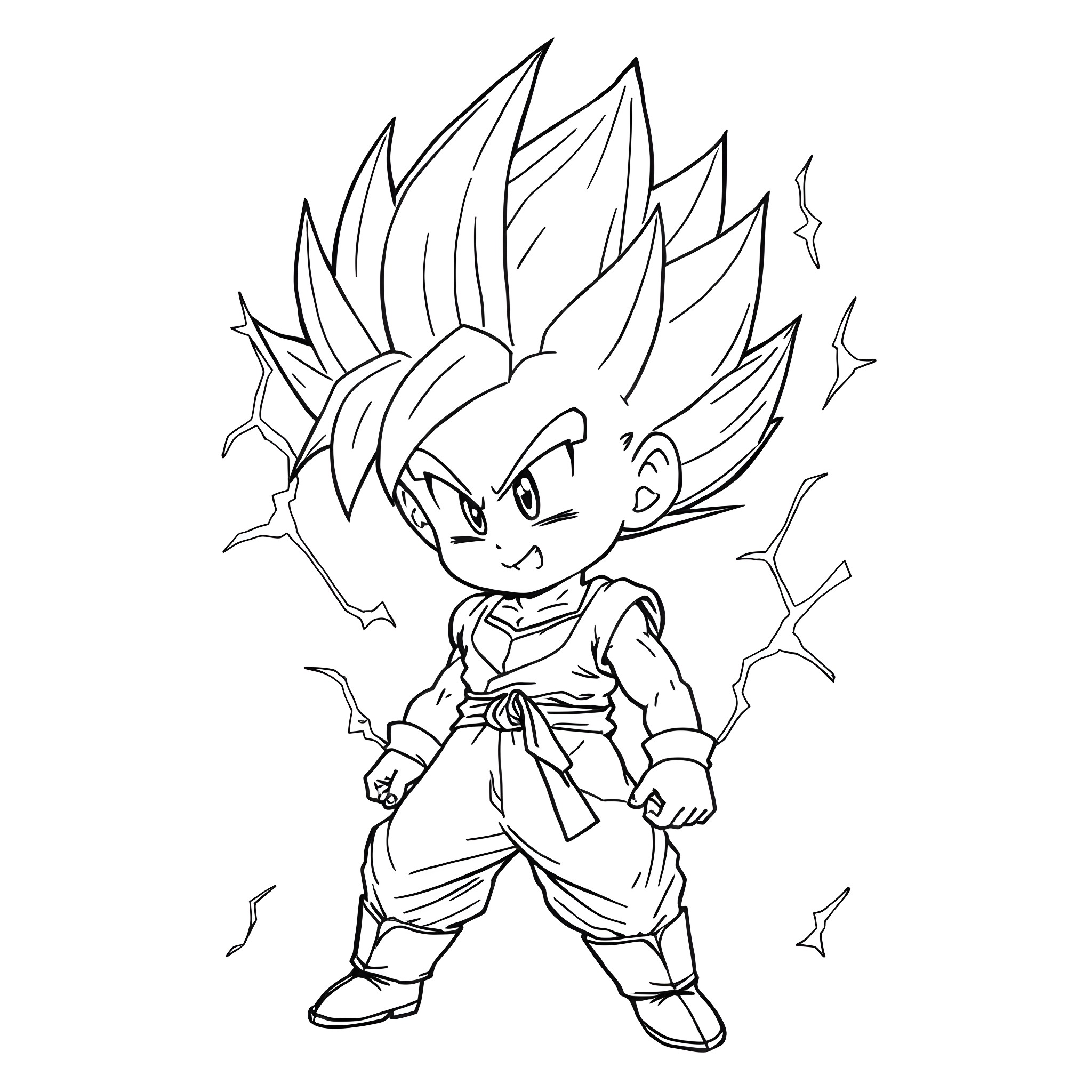 Petey's Fierce Anime-Inspired Adventure Coloring Page (free black-and-white line drawing printable PDF for all, from beginners to advanced learners, including children, teens, adults, and seniors)