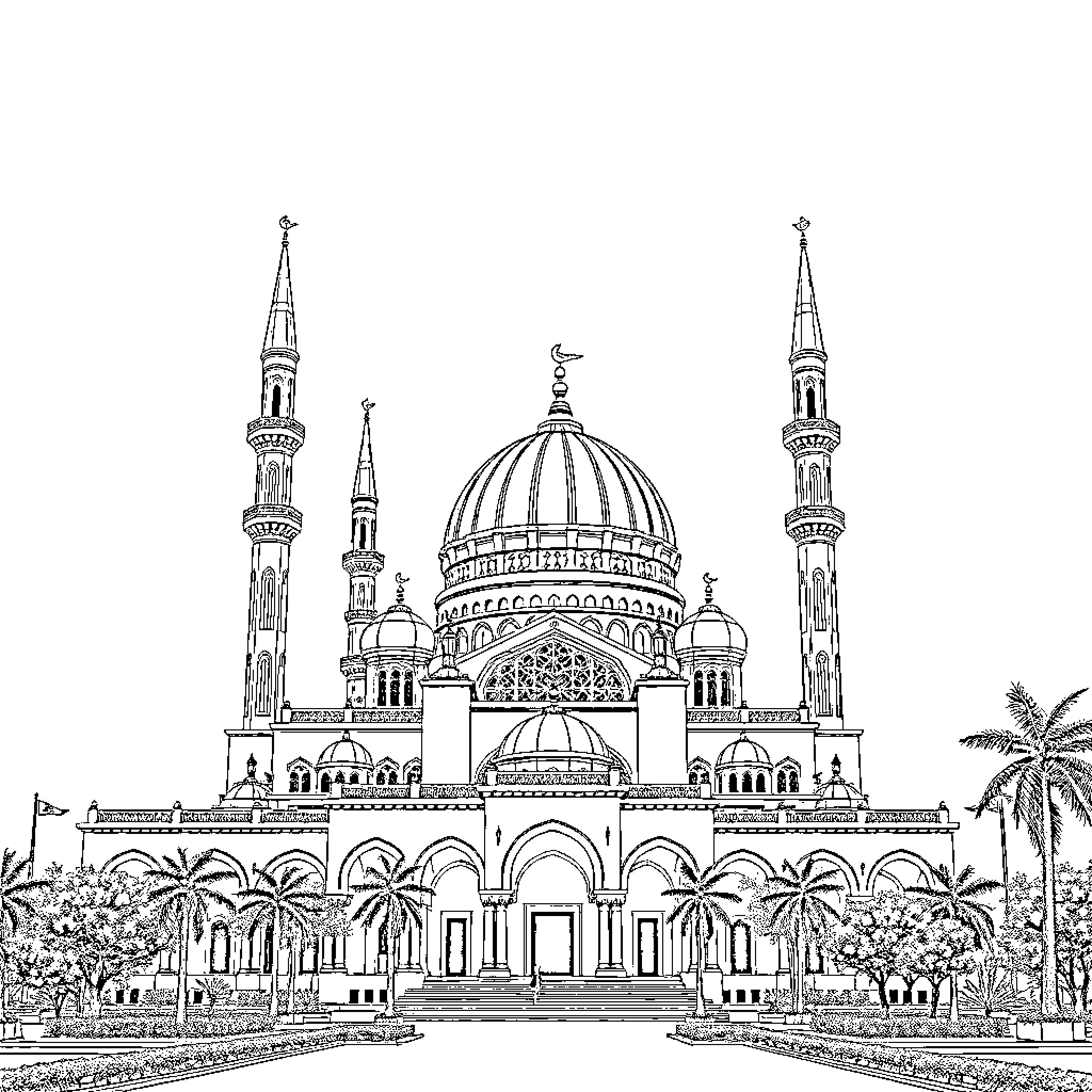 Best Mosque Coloring Pages (Free Printable PDF)