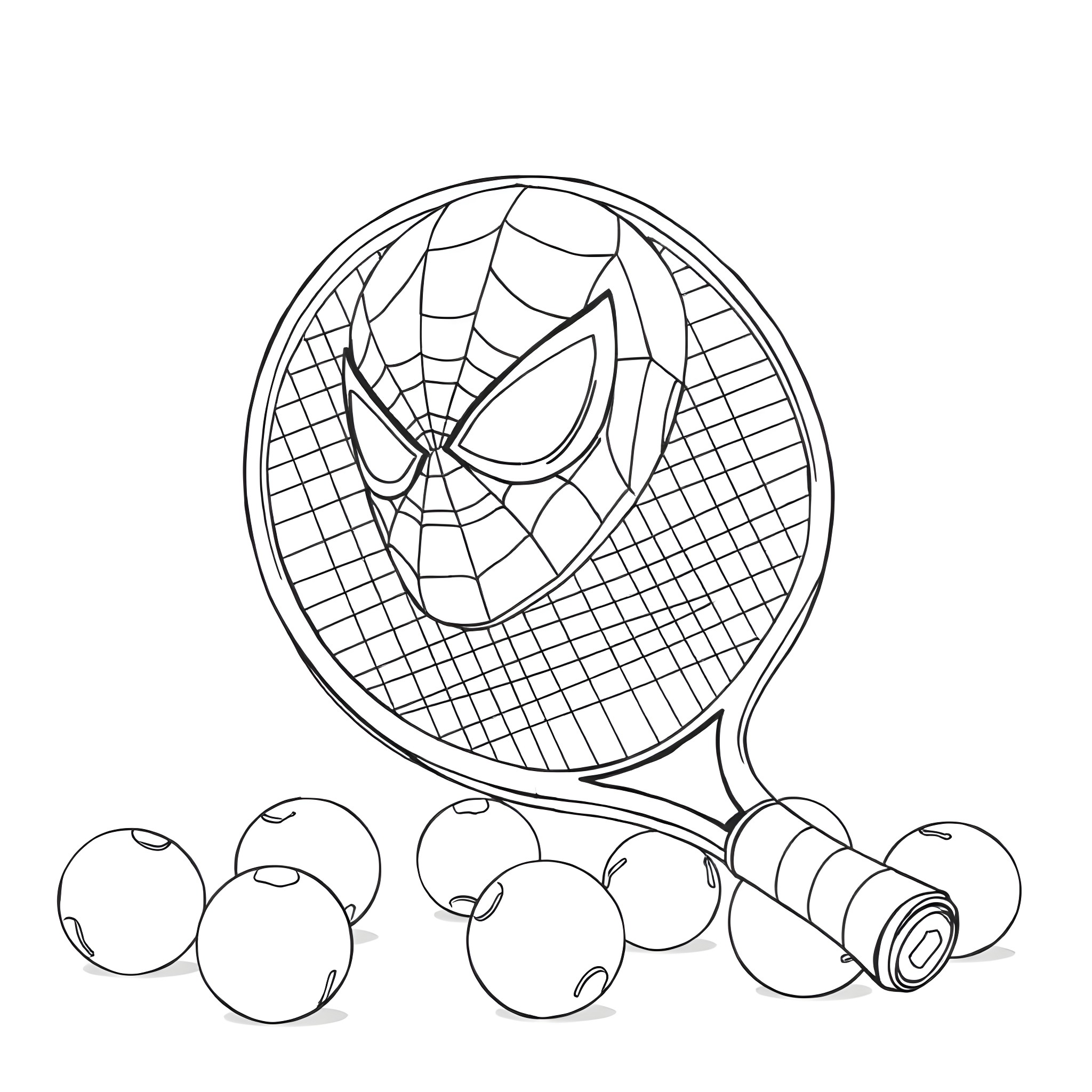 Spiderman's web-slinging adventures Coloring Page (free black-and-white line drawing printable PDF for all, from beginners to advanced learners, including children, teens, adults, and seniors)