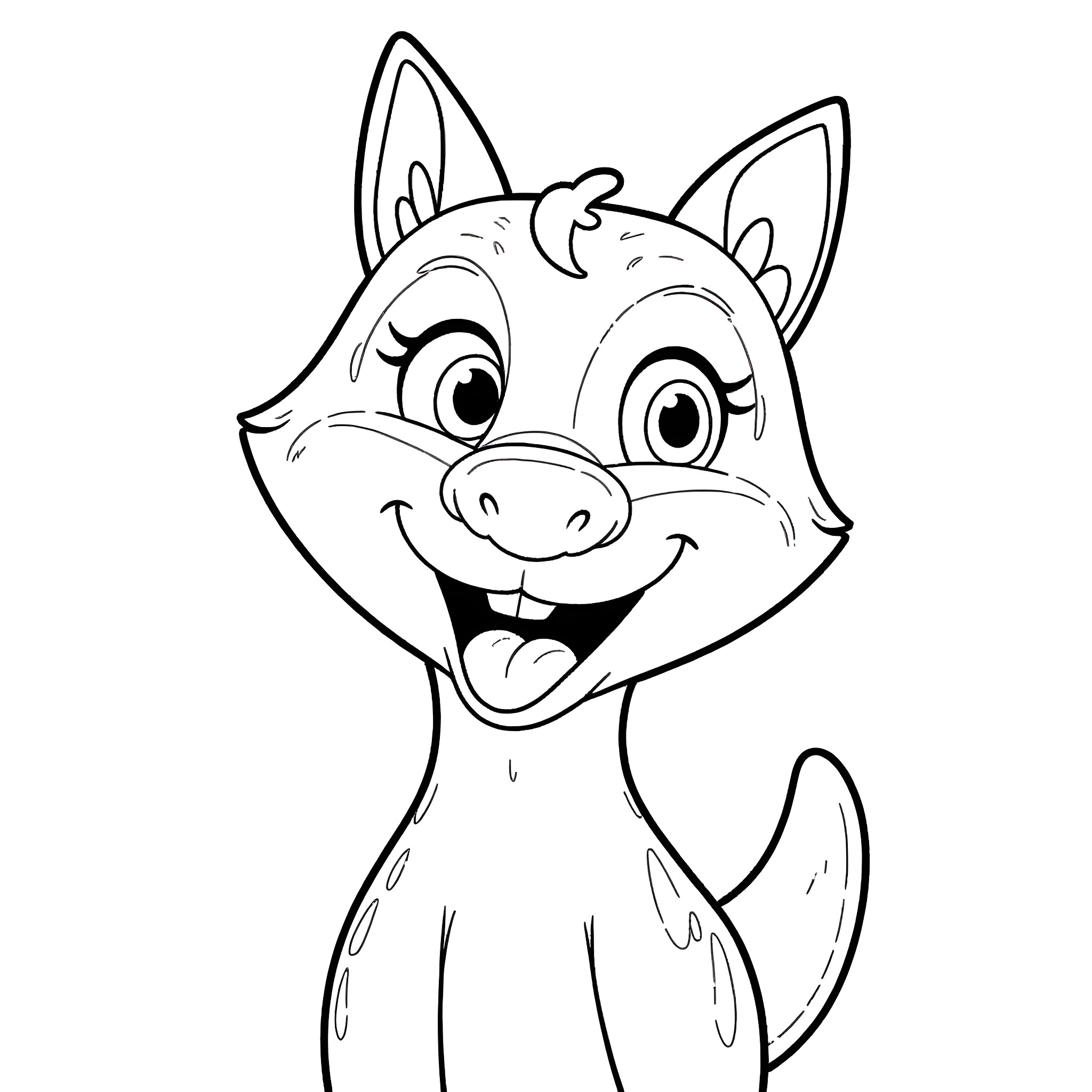 Shoresy's Cheerful Canine Companion Coloring Page (free black-and-white line drawing printable PDF for all, from beginners to advanced learners, including children, teens, adults, and seniors)