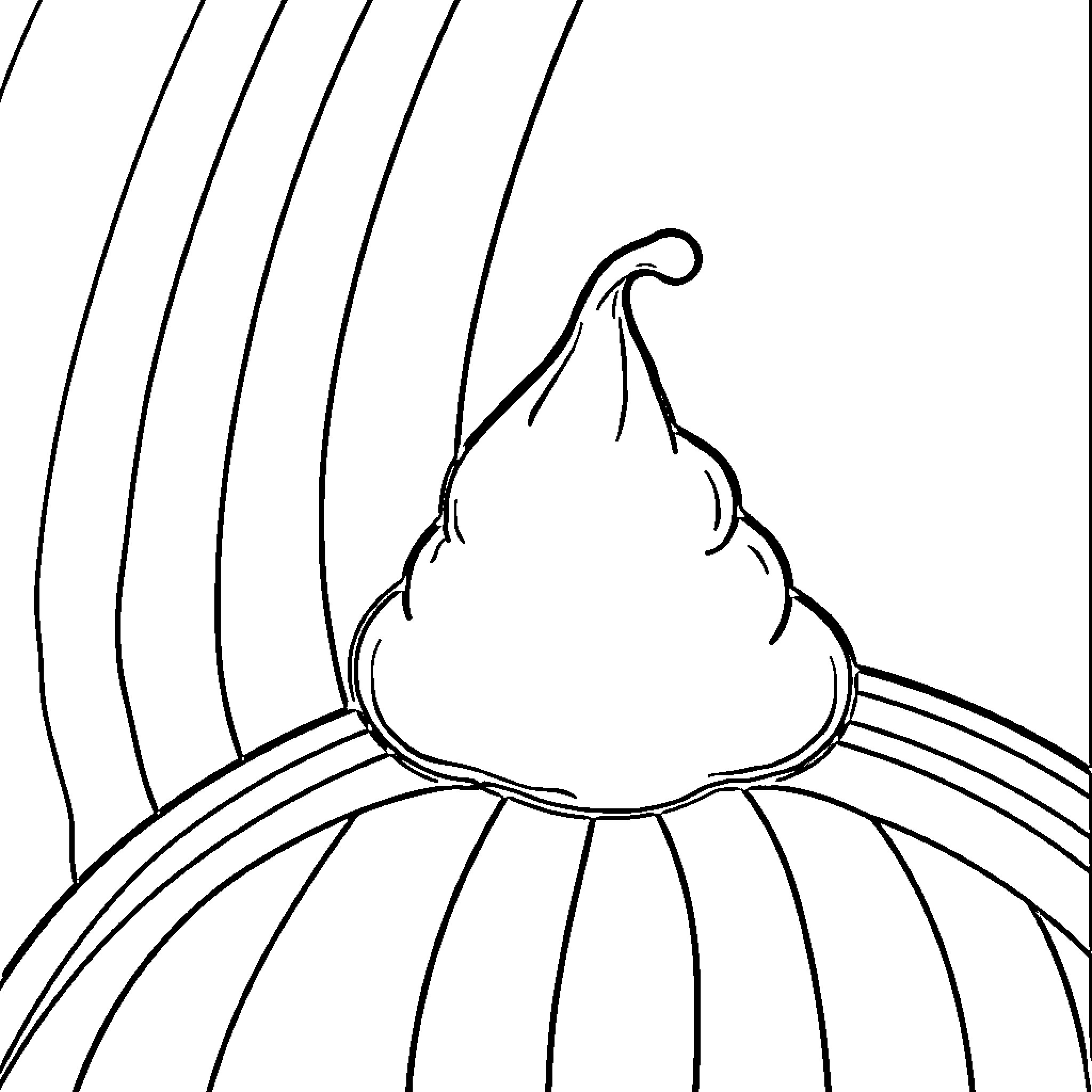 Poop soft serve on a sunny day Coloring Page (free black-and-white line drawing printable PDF for all, from beginners to advanced learners, including children, teens, adults, and seniors)