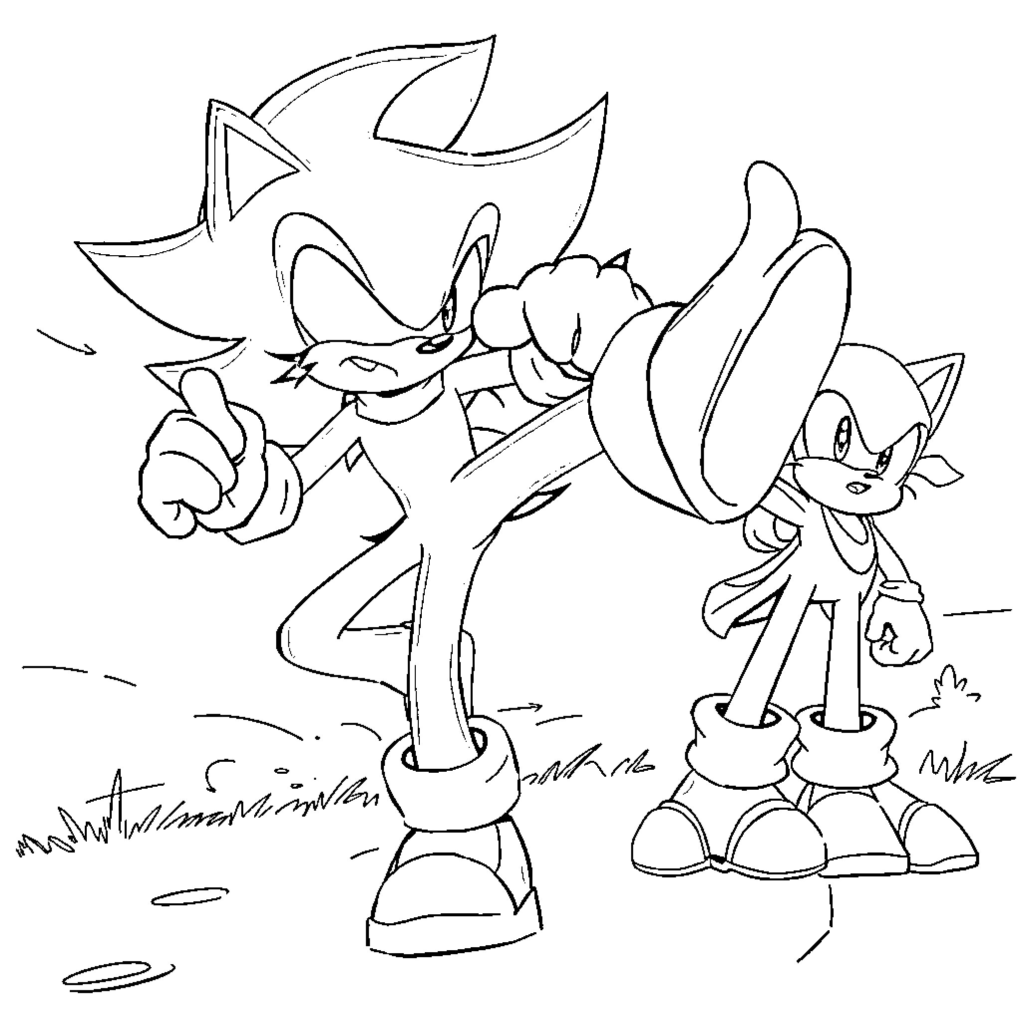 Shadow heroes in action adventure Coloring Page (free black-and-white line drawing printable PDF for all, from beginners to advanced learners, including children, teens, adults, and seniors)