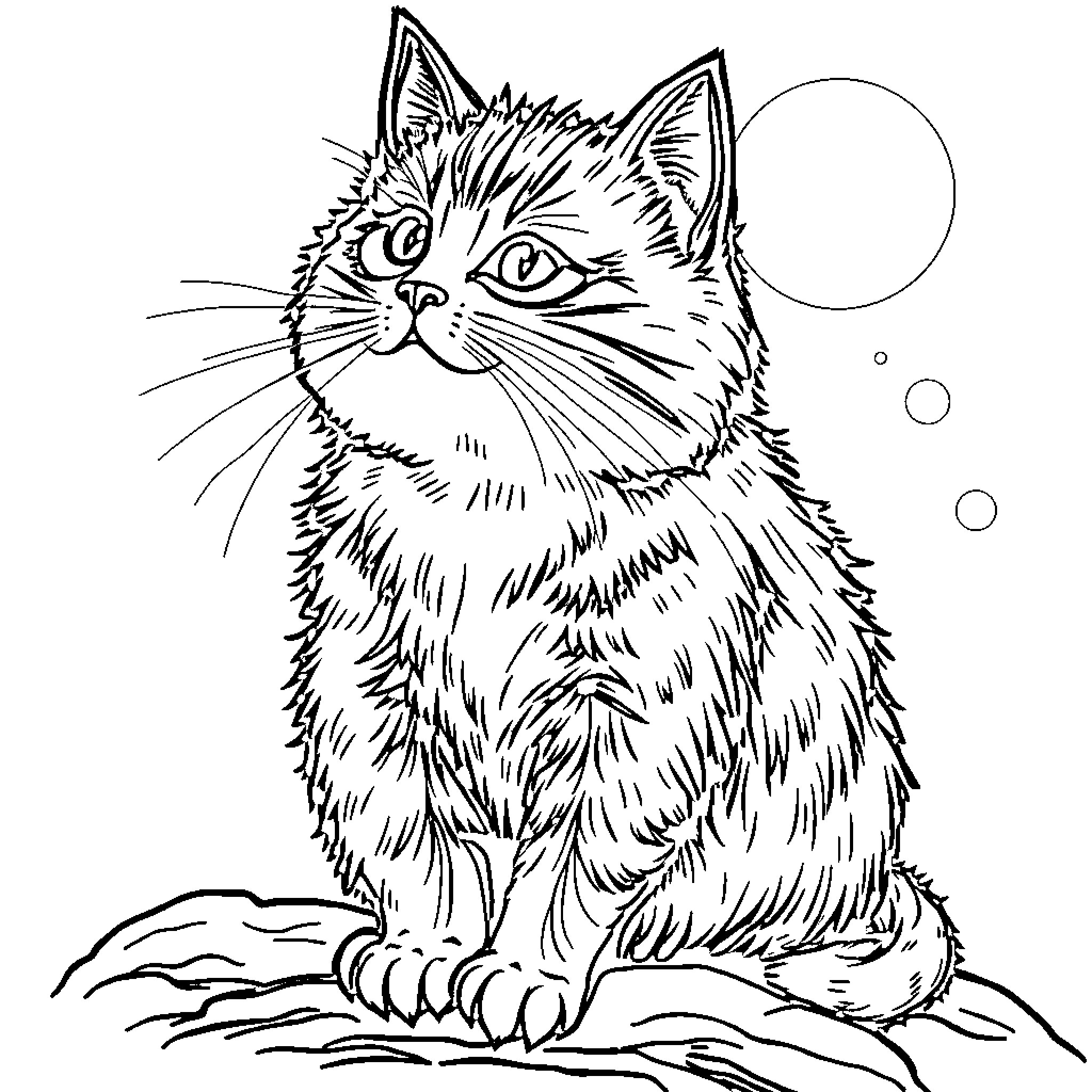 Hedgehog sitting calmly on the ground Coloring Page (free black-and-white line drawing printable PDF for all, from beginners to advanced learners, including children, teens, adults, and seniors)