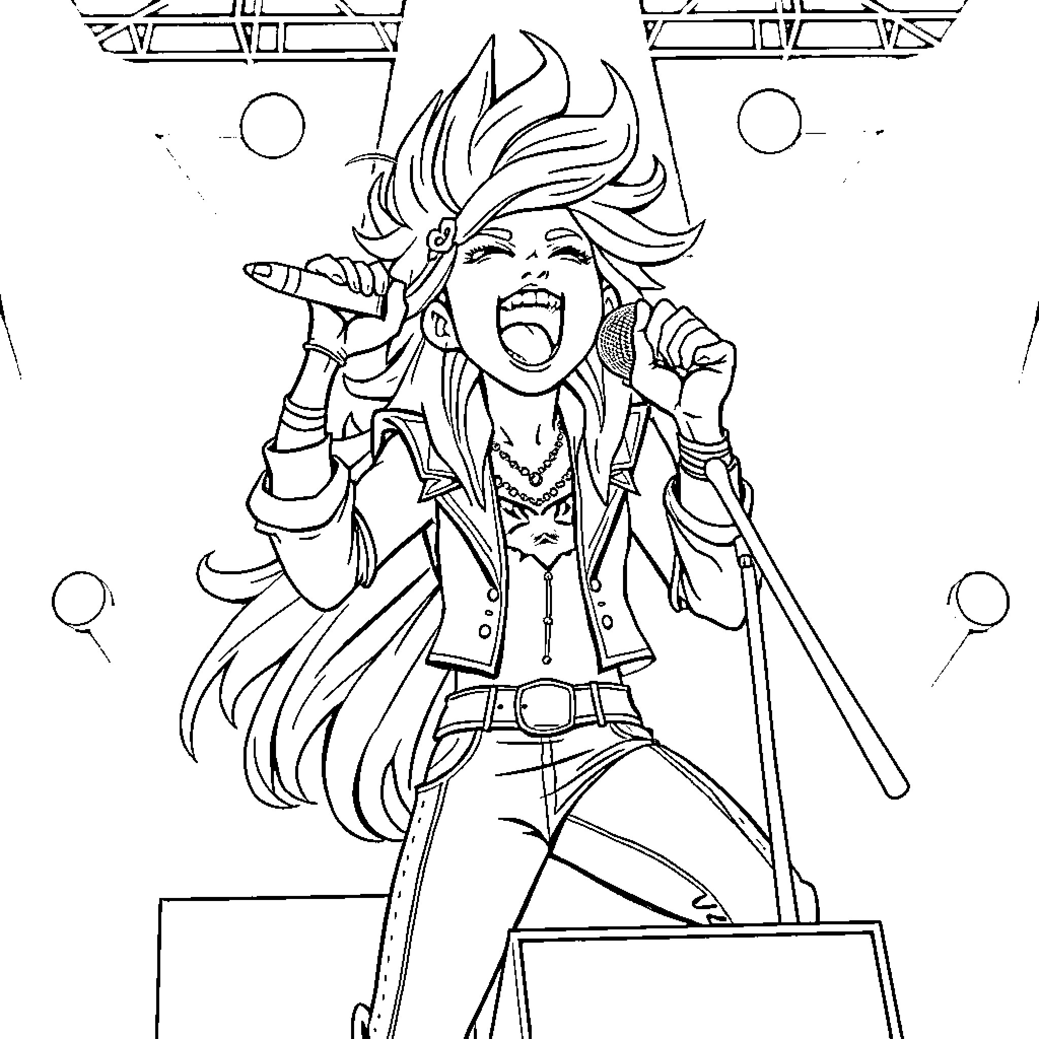 Stormer character in animated or comic-style Coloring Page (free black-and-white line drawing printable PDF for all, from beginners to advanced learners, including children, teens, adults, and seniors)