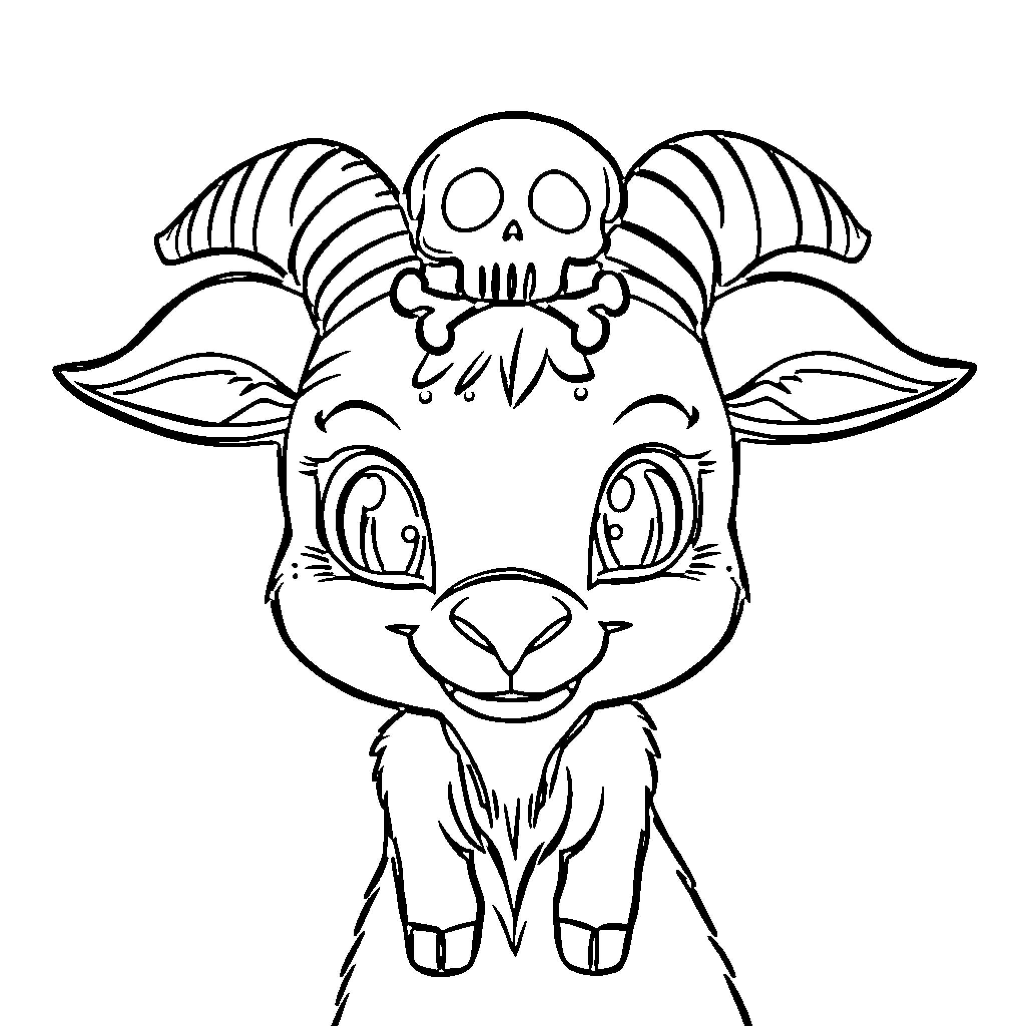 Kuromi's Whimsical and Playful Charm Coloring Page (free black-and-white line drawing printable PDF for all, from beginners to advanced learners, including children, teens, adults, and seniors)