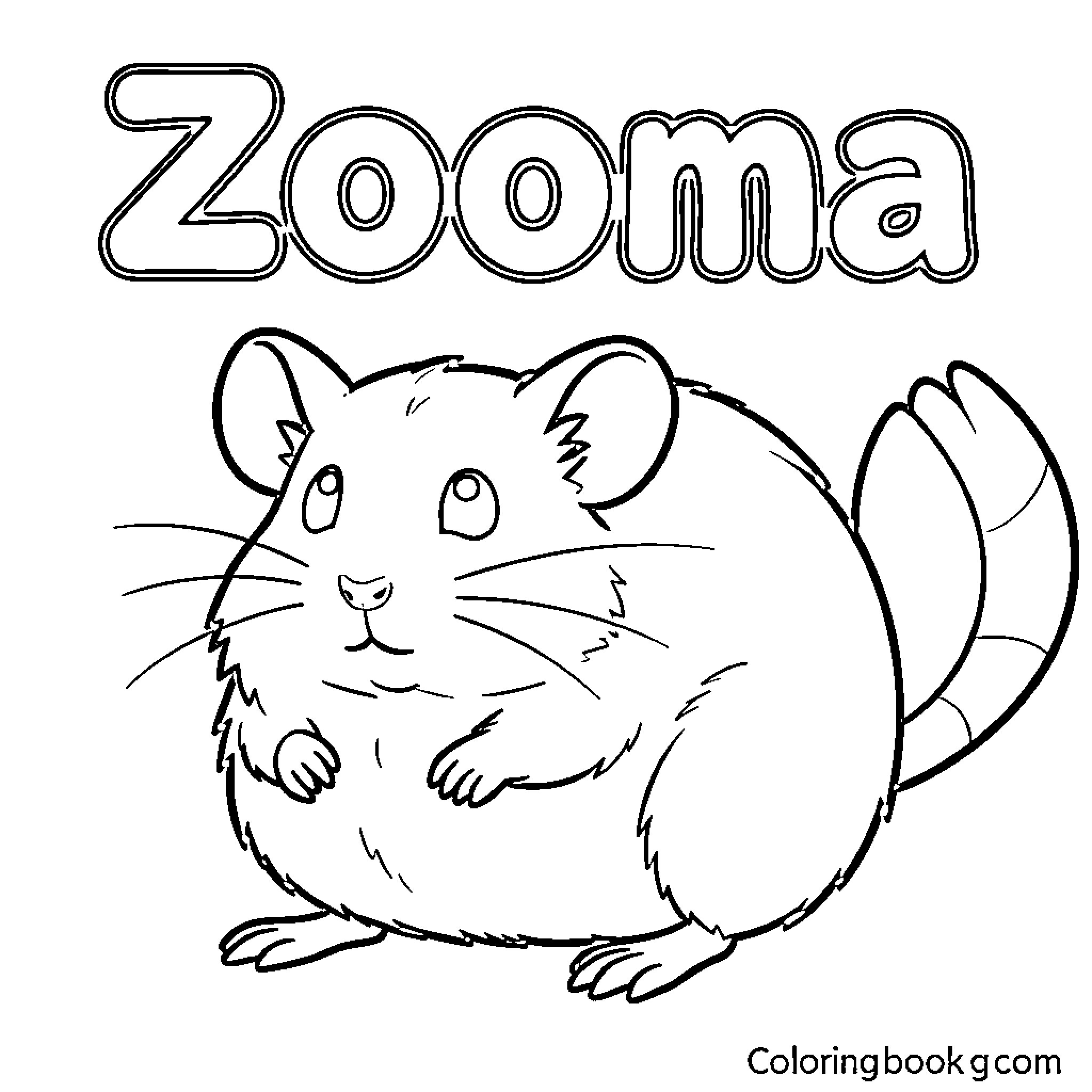 Hamster looking upward with a curious expression Coloring Page (free black-and-white line drawing printable PDF for all, from beginners to advanced learners, including children, teens, adults, and seniors)