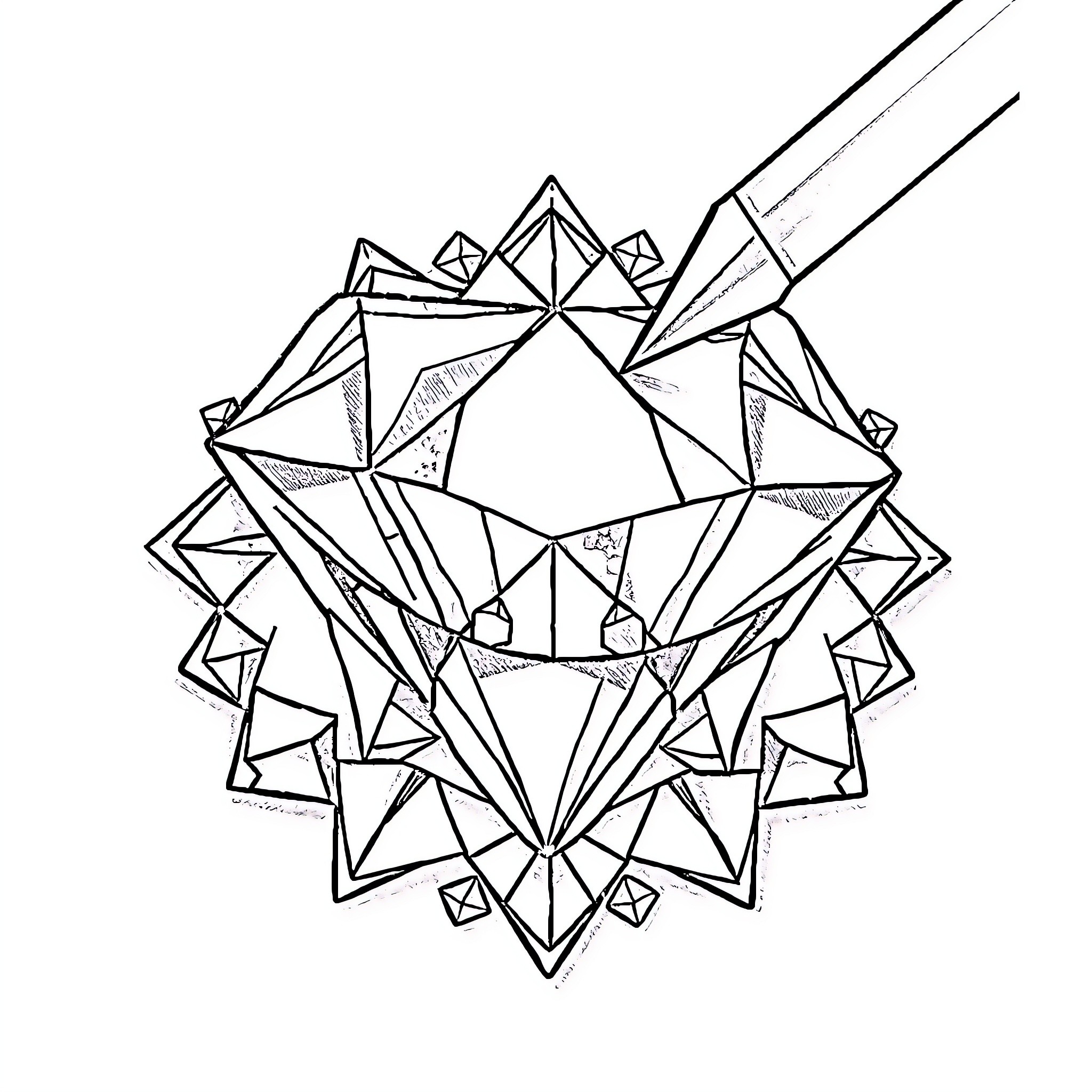 Stitch of intricate geometric shapes Coloring Page (free black-and-white line drawing printable PDF for all, from beginners to advanced learners, including children, teens, adults, and seniors)