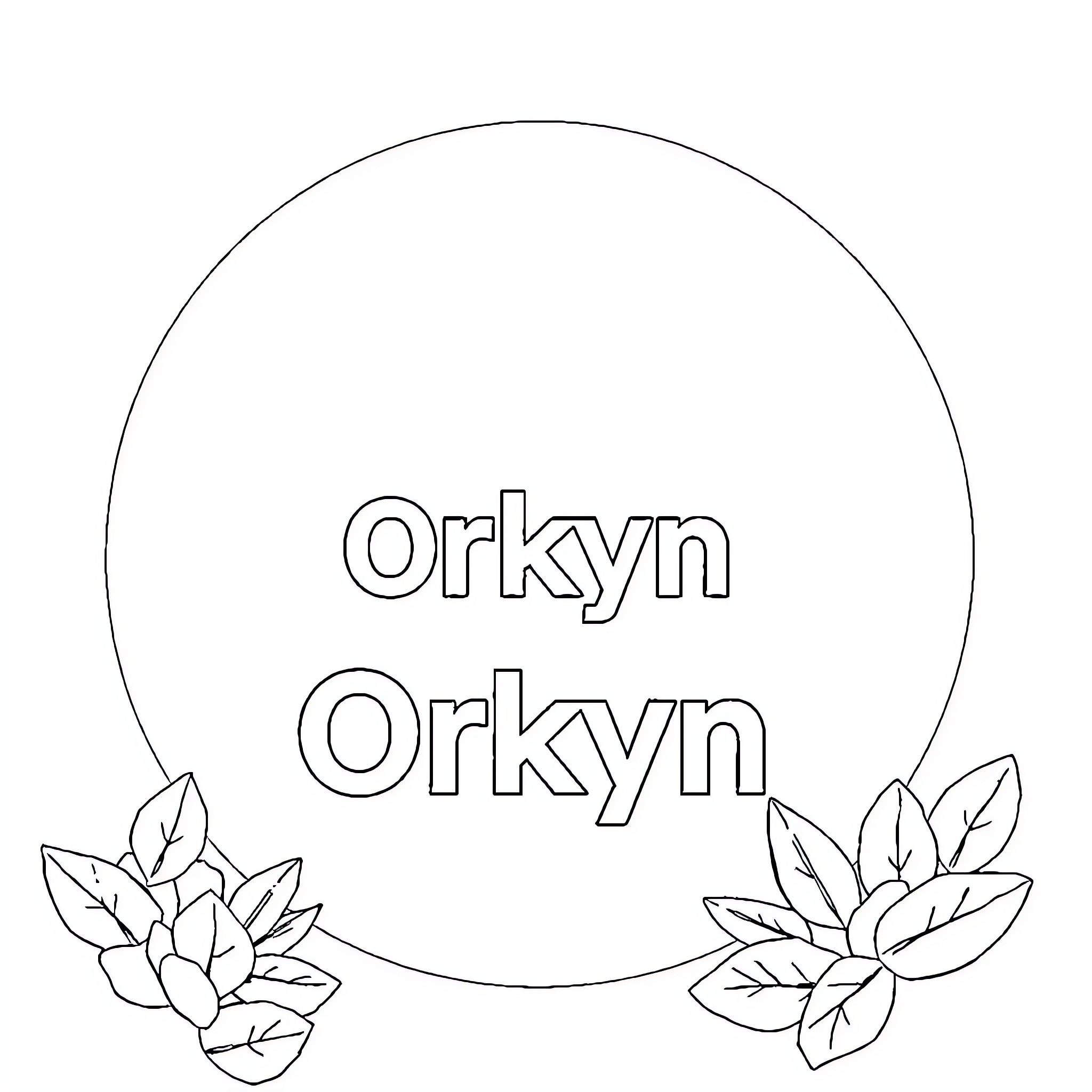 Société Orkyn Orkyn Coloring Page (free black-and-white line drawing printable PDF for all, from beginners to advanced learners, including children, teens, adults, and seniors)