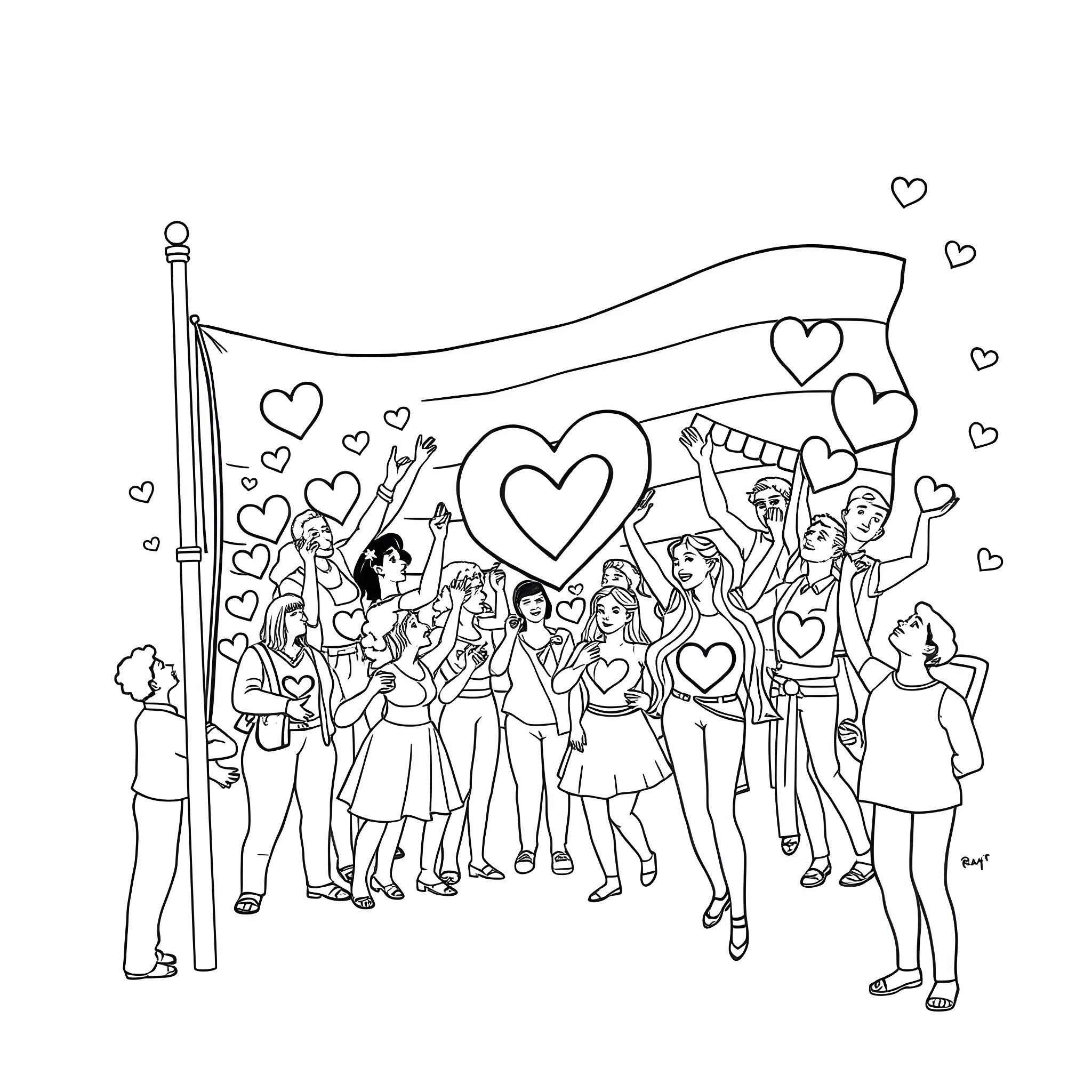 Best Pride Flag Coloring Pages (Free Printable PDF)