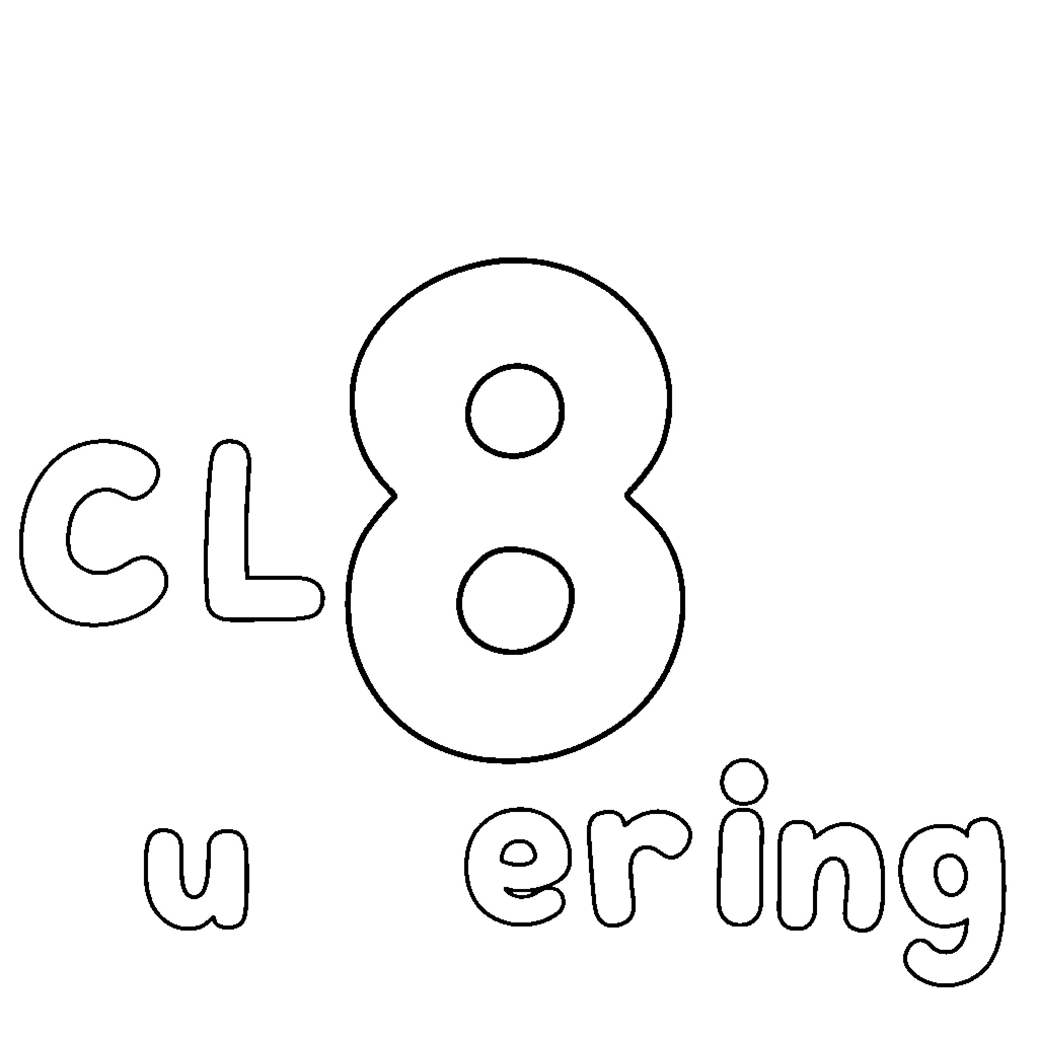 Number 8 Lettering with Flowing Design Coloring Page (free black-and-white line drawing printable PDF for all, from beginners to advanced learners, including children, teens, adults, and seniors)
