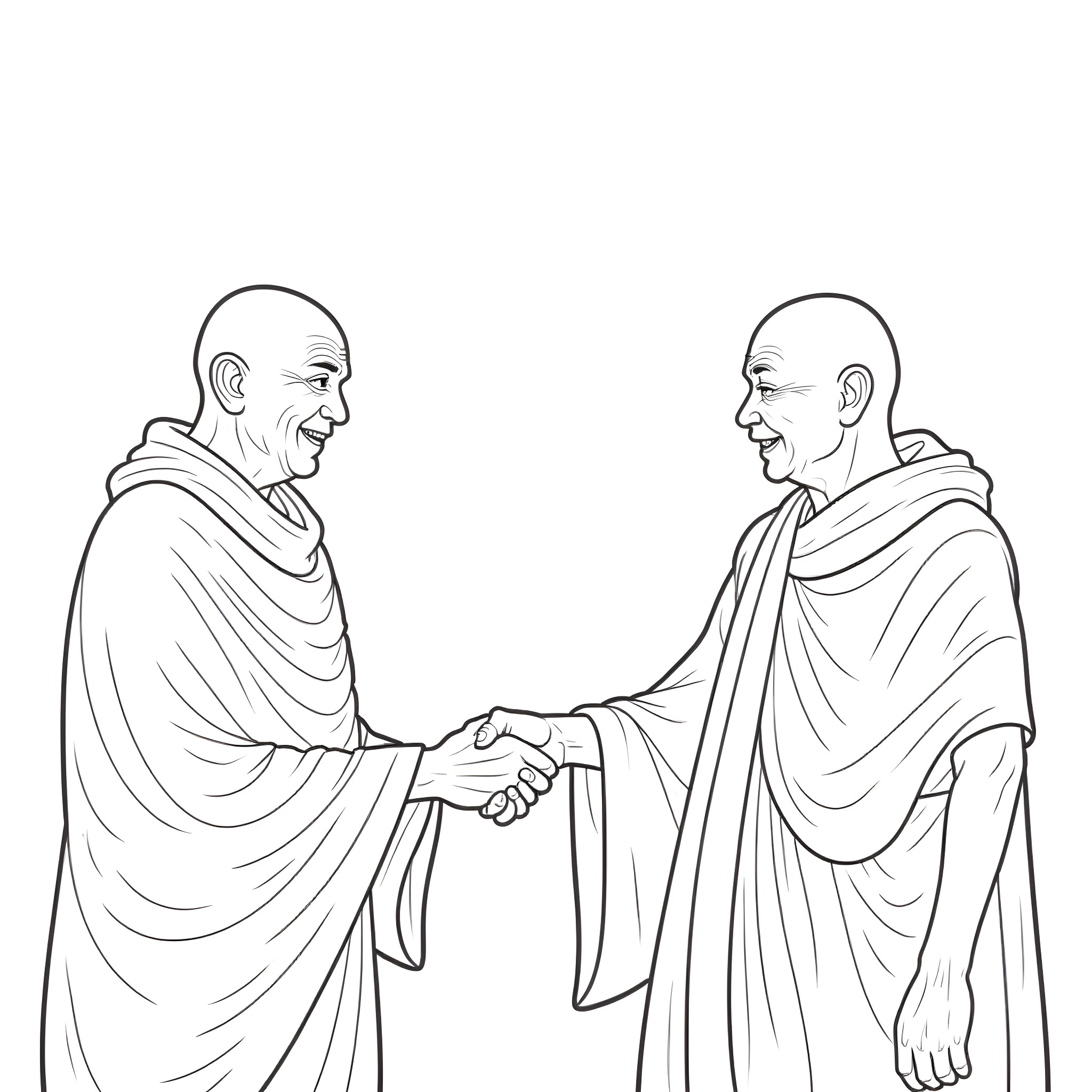Bruce Dickinson greeting fans and shaking hands Coloring Page (free black-and-white line drawing printable PDF for all, from beginners to advanced learners, including children, teens, adults, and seniors)