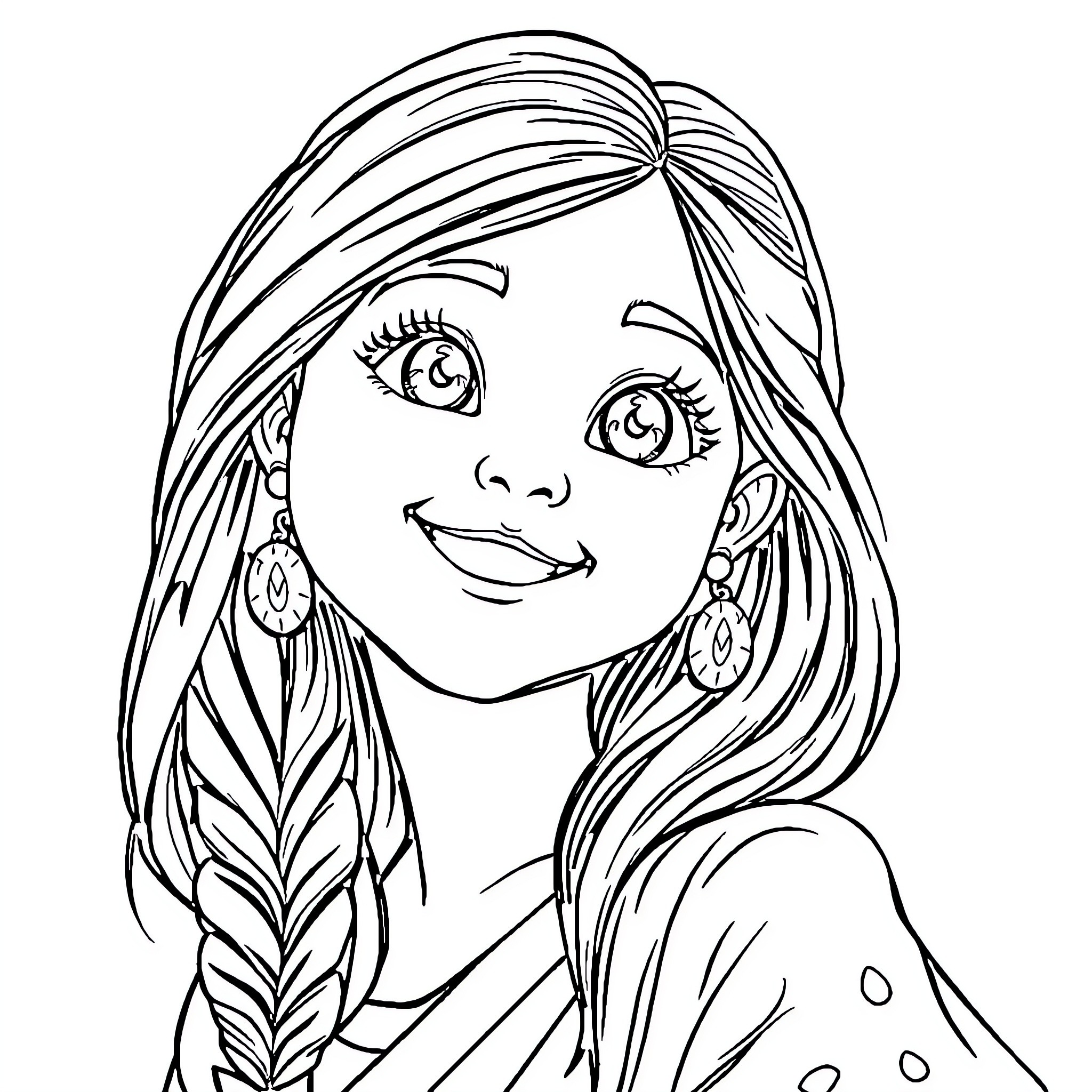 Vedika's Joyful Pose Coloring Page (free black-and-white line drawing printable PDF for all, from beginners to advanced learners, including children, teens, adults, and seniors)