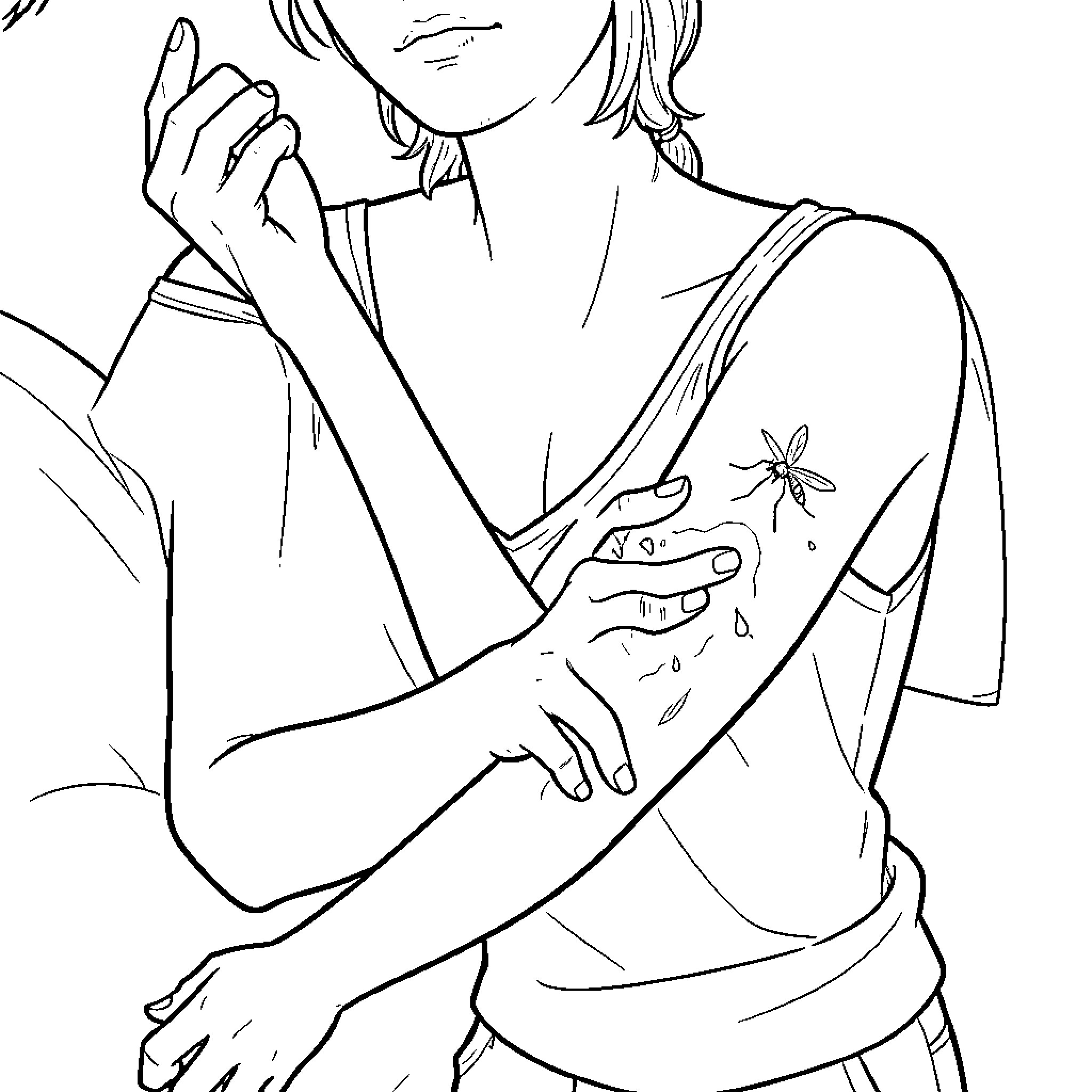 Persona of a Thoughtful Individual Coloring Page (free black-and-white line drawing printable PDF for all, from beginners to advanced learners, including children, teens, adults, and seniors)