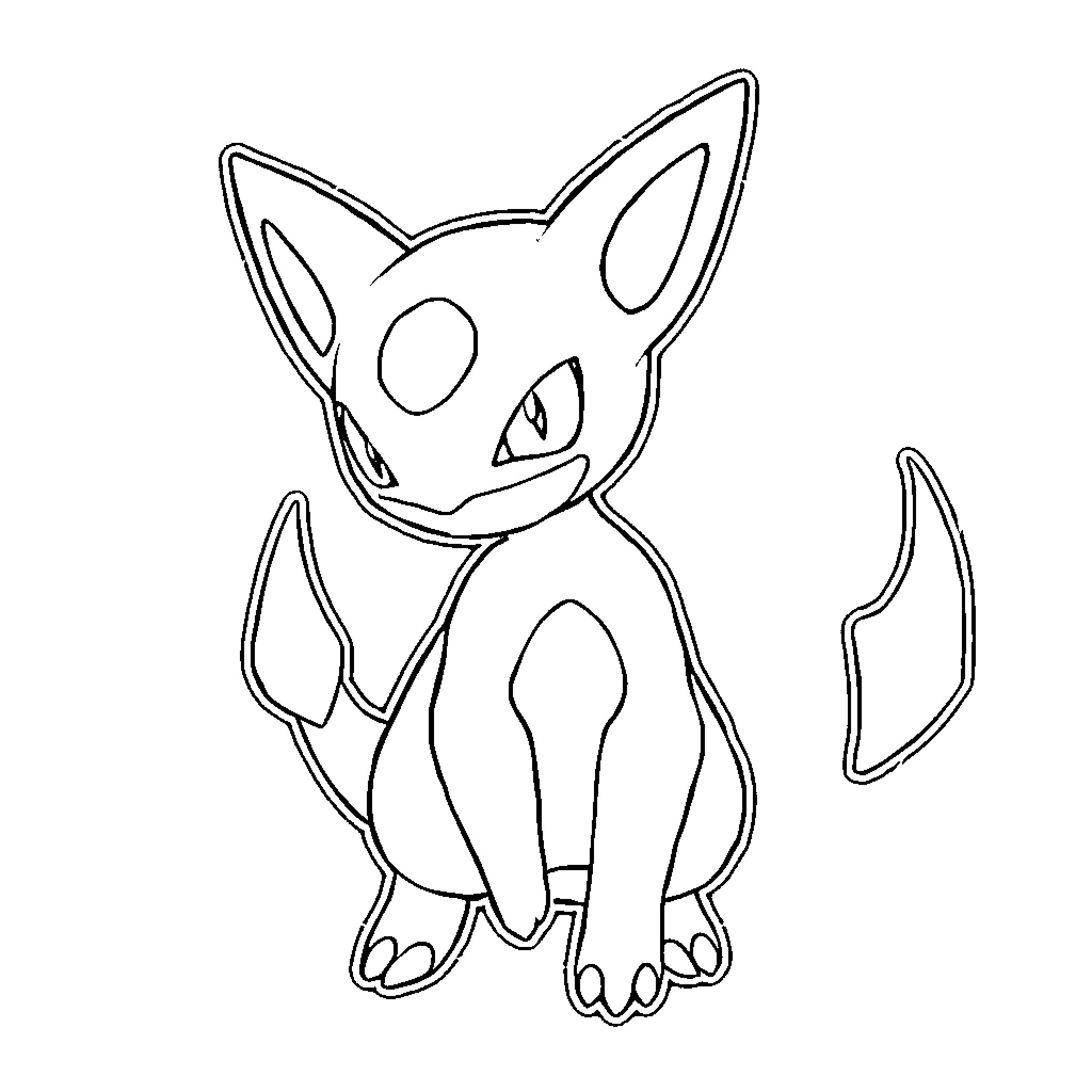 Pokeball character ready for action Coloring Page (free black-and-white line drawing printable PDF for all, from beginners to advanced learners, including children, teens, adults, and seniors)