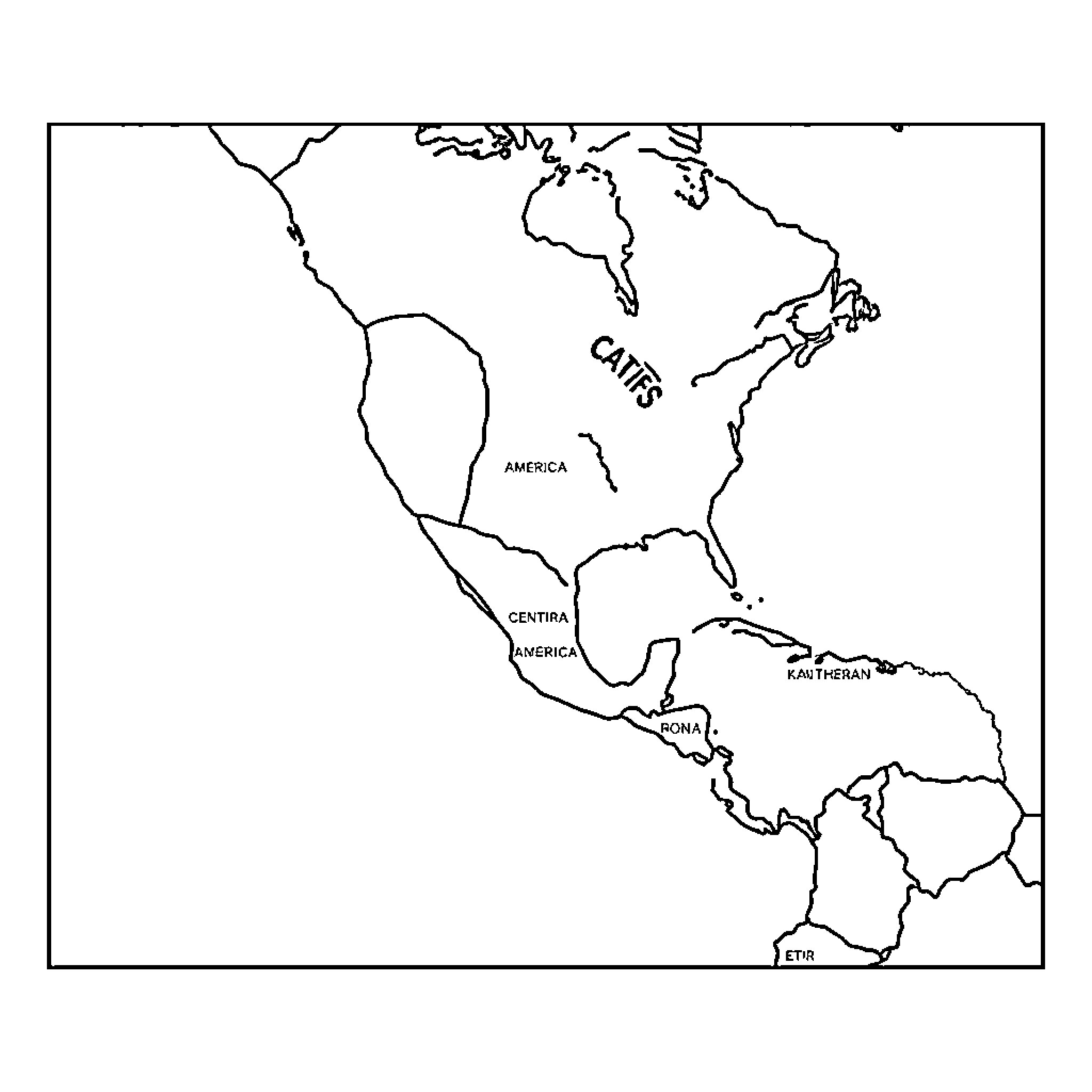 Map of continents and countries Coloring Page (free black-and-white line drawing printable PDF for all, from beginners to advanced learners, including children, teens, adults, and seniors)