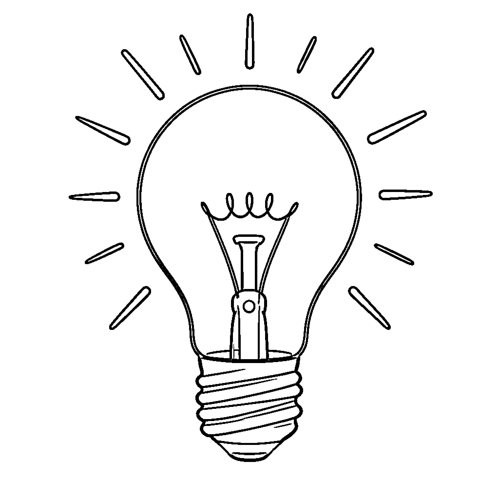 Idea for a Bright Solution Coloring Page (free black-and-white line drawing printable PDF for all, from beginners to advanced learners, including children, teens, adults, and seniors)