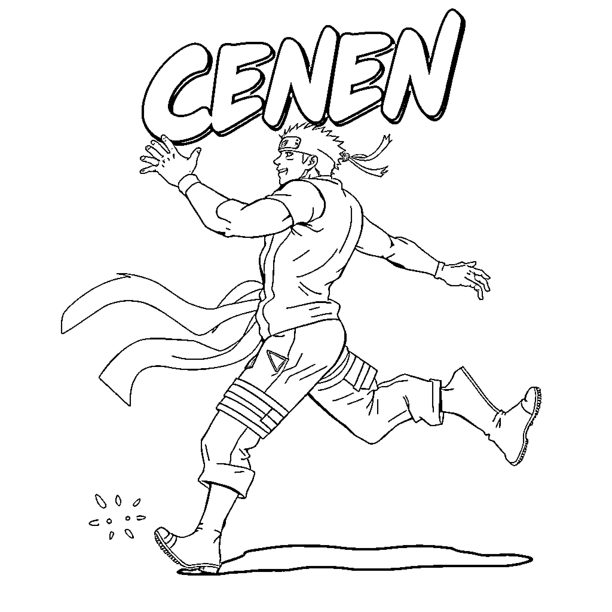 John Cena jumping in action pose Coloring Page (free black-and-white line drawing printable PDF for all, from beginners to advanced learners, including children, teens, adults, and seniors)