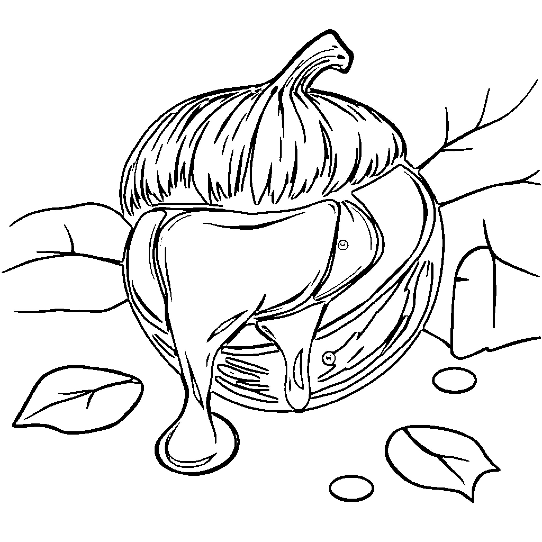 Chestnut Mushroom in the Wild Coloring Page (free black-and-white line drawing printable PDF for all, from beginners to advanced learners, including children, teens, adults, and seniors)