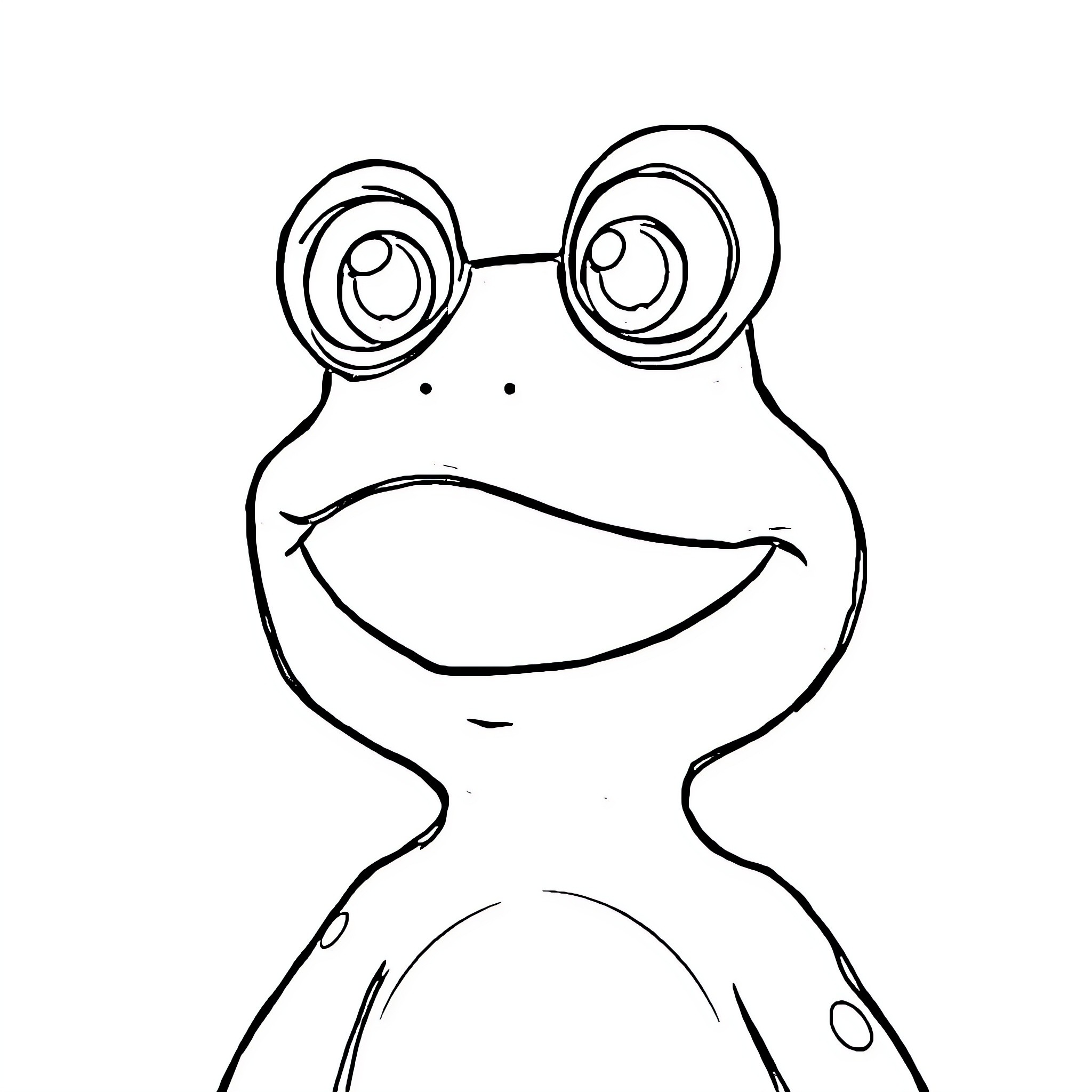Harvey Price's Playful Frog Illustration Coloring Page (free black-and-white line drawing printable PDF for all, from beginners to advanced learners, including children, teens, adults, and seniors)