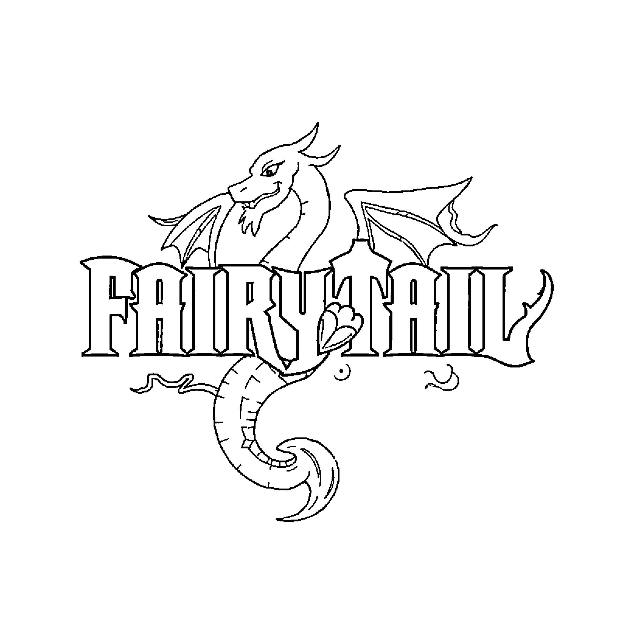 Fairy Tail: Majestic Dragon with Spread Wings Coloring Page (free black-and-white line drawing printable PDF for all, from beginners to advanced learners, including children, teens, adults, and seniors)