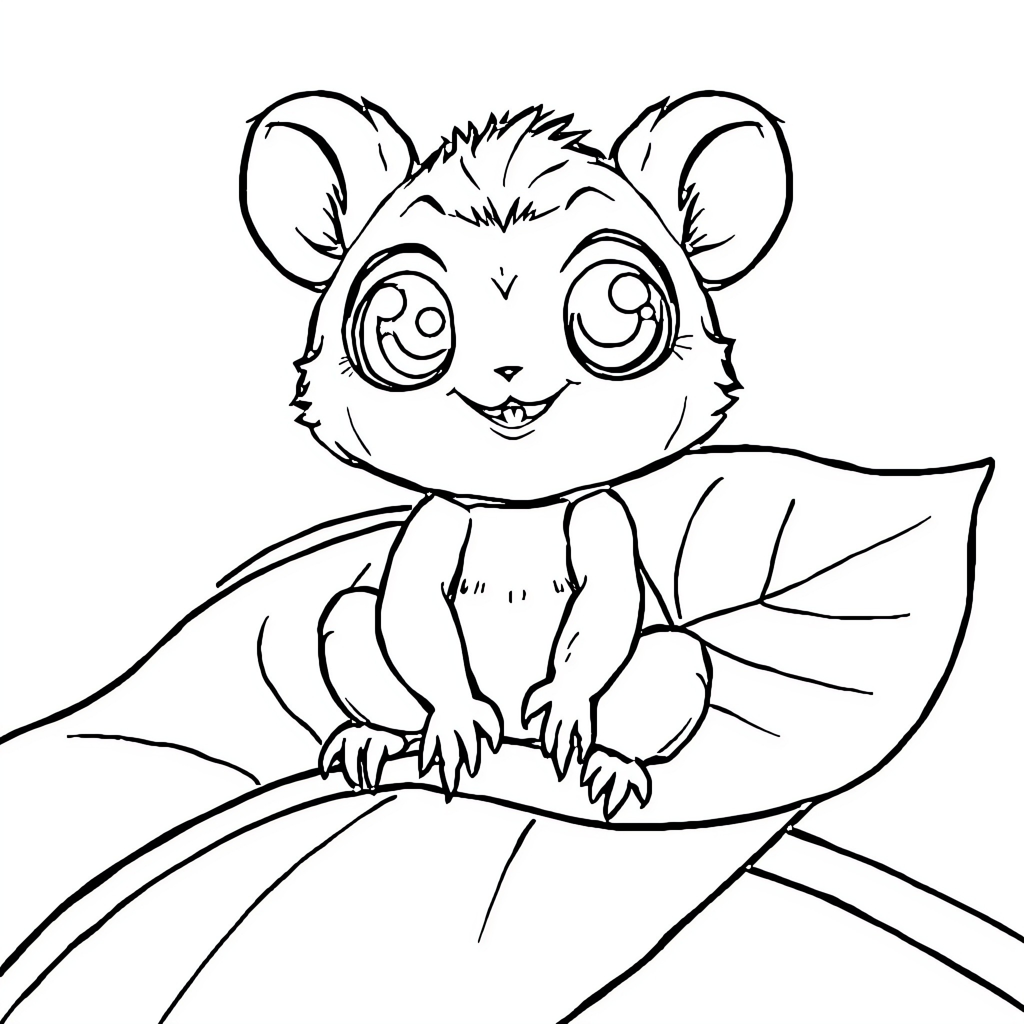 Labubu's Whimsical Adventure Coloring Page (free black-and-white line drawing printable PDF for all, from beginners to advanced learners, including children, teens, adults, and seniors)