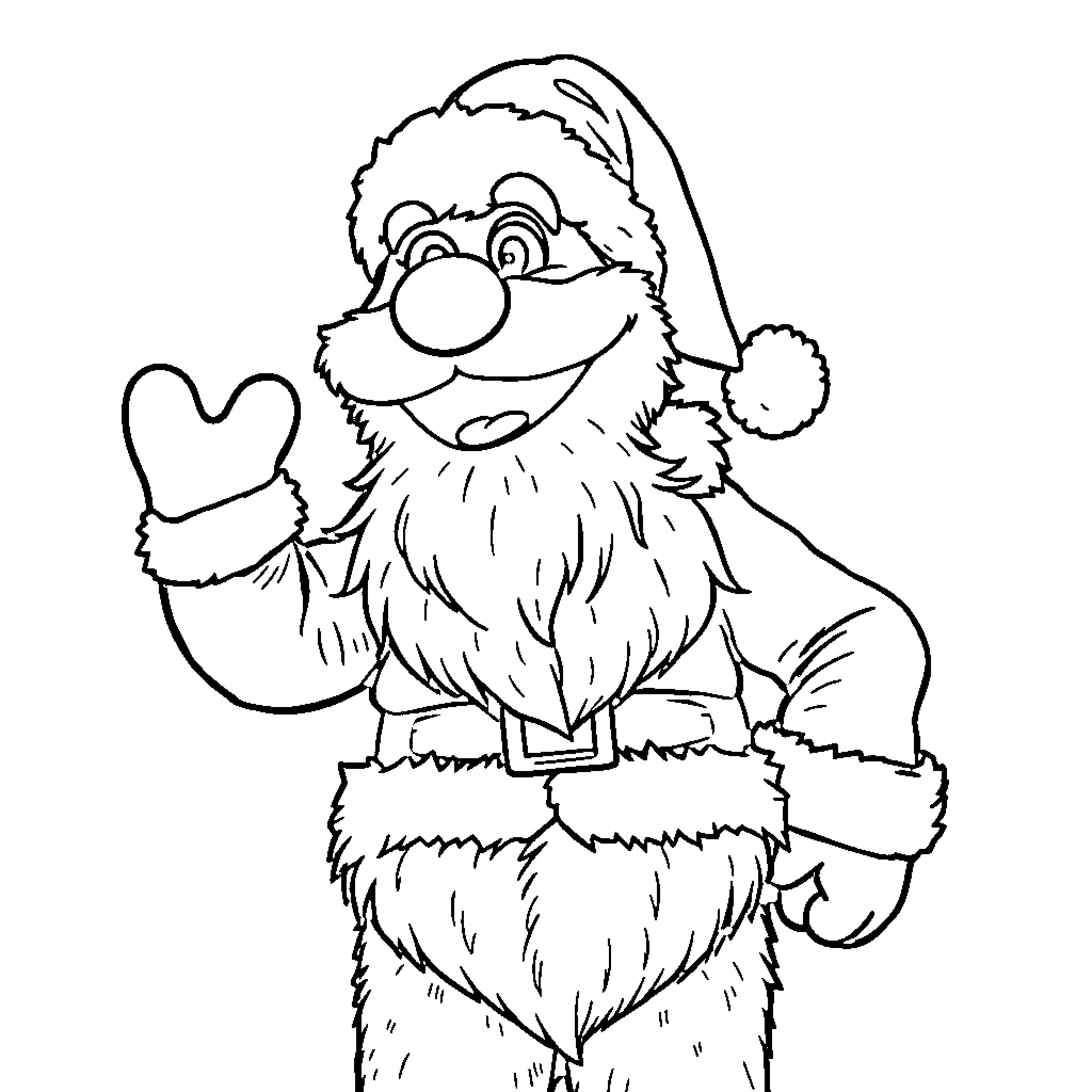 Phillie Phanatic making a heart gesture Coloring Page (free black-and-white line drawing printable PDF for all, from beginners to advanced learners, including children, teens, adults, and seniors)