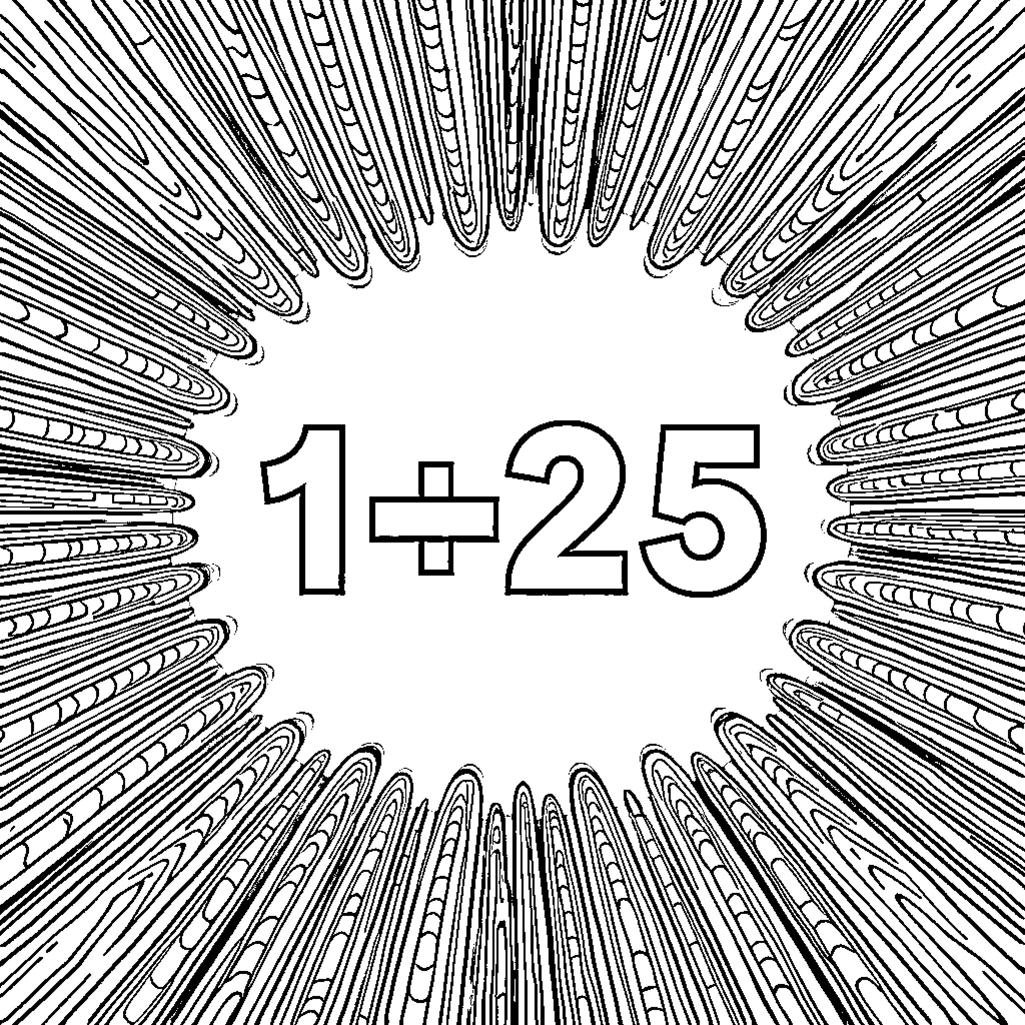 Square Roots: Mathematical Expression in Abstract Surroundings Coloring Page (free black-and-white line drawing printable PDF for all, from beginners to advanced learners, including children, teens, adults, and seniors)