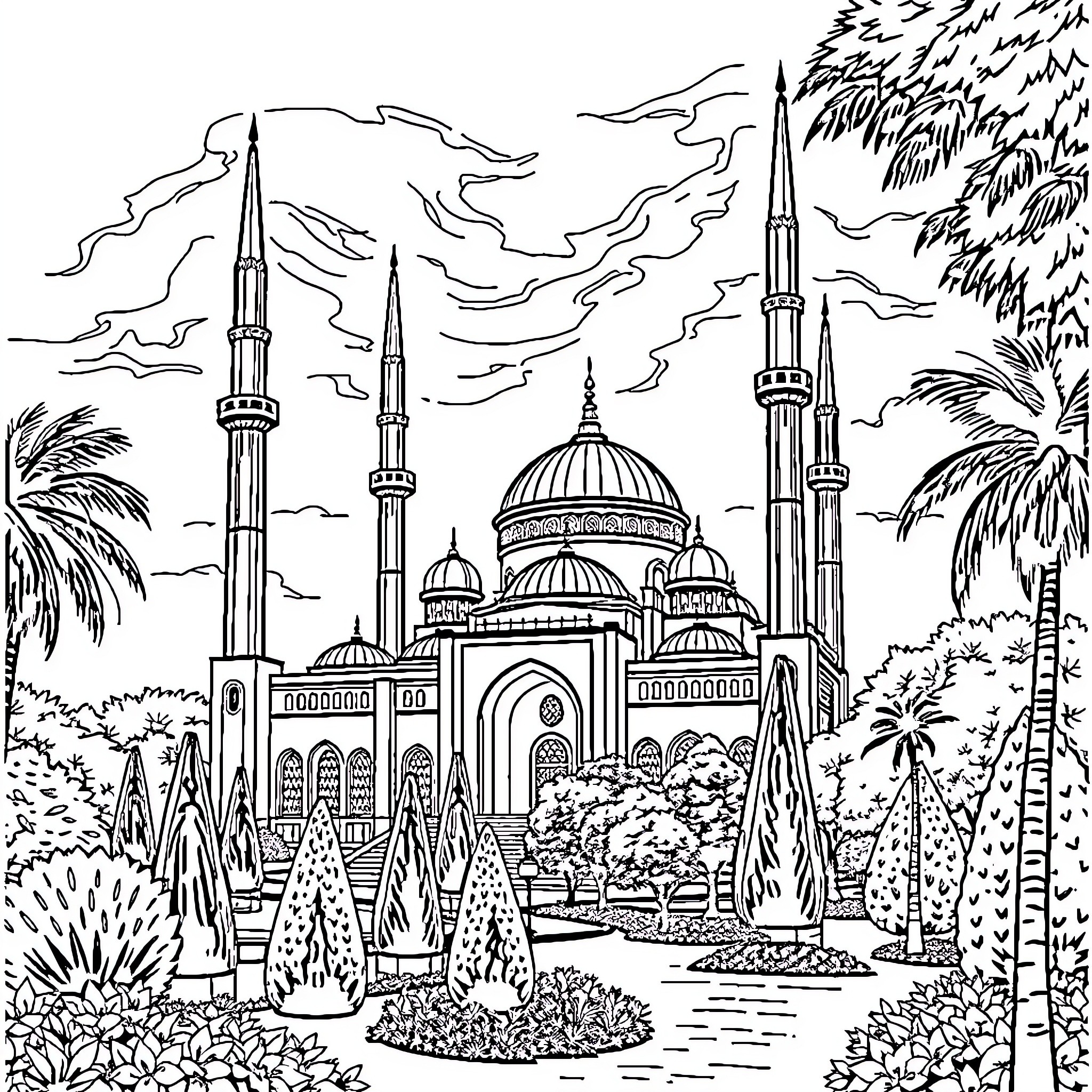 Best Mosque Coloring Pages (Free Printable PDF)