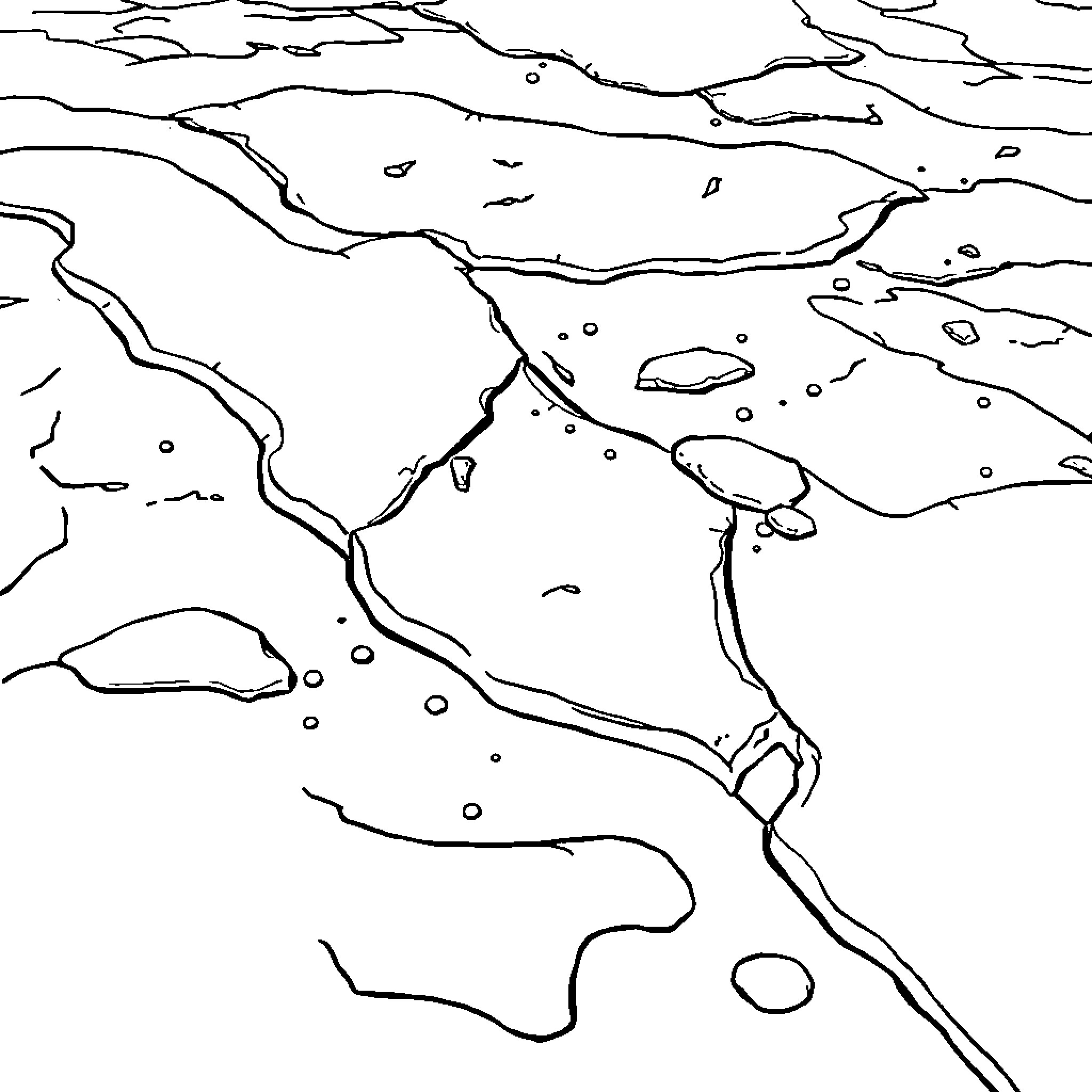 ICE Formation in Frozen Landscape Coloring Page (free black-and-white line drawing printable PDF for all, from beginners to advanced learners, including children, teens, adults, and seniors)