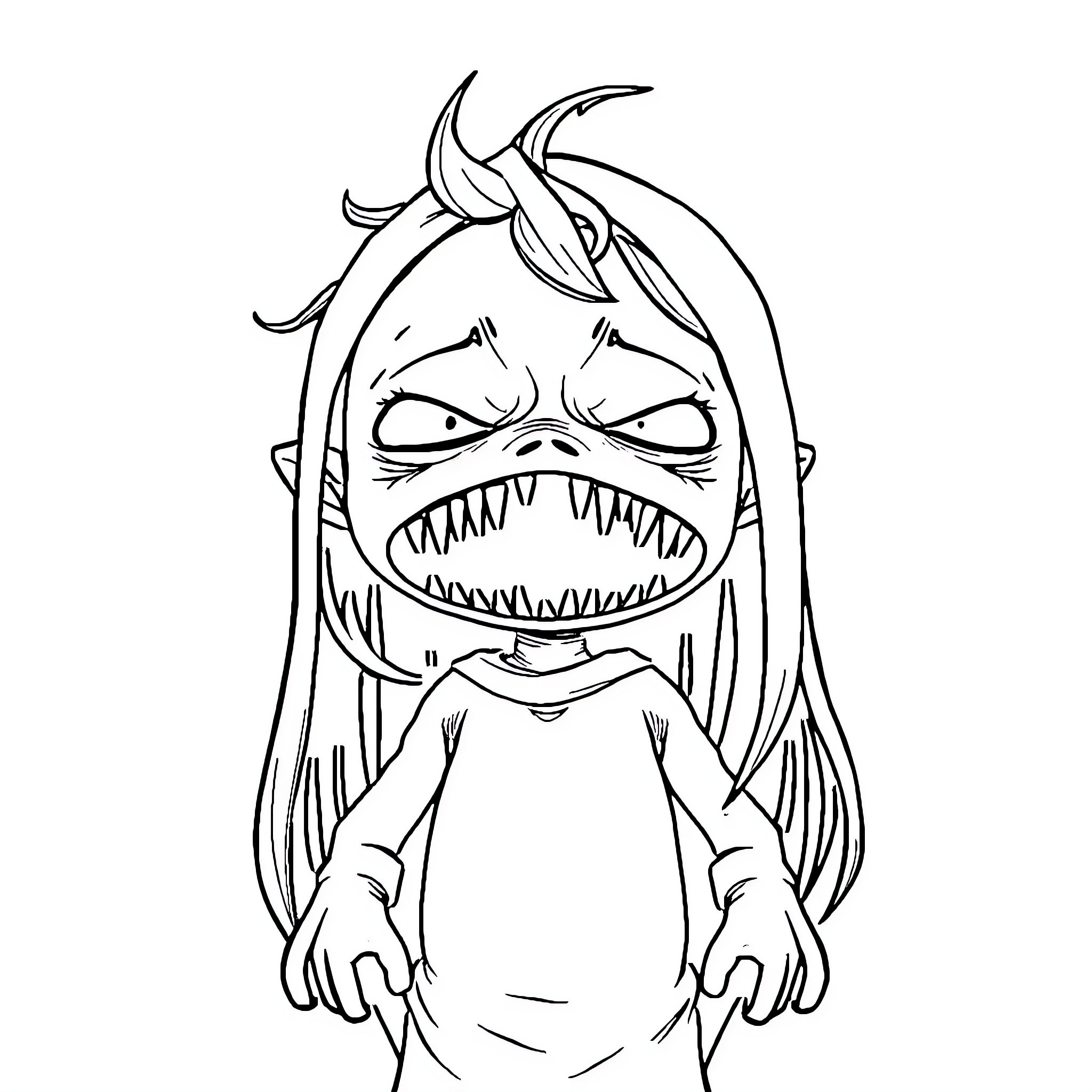 Heart of a Fearsome Creature Coloring Page (free black-and-white line drawing printable PDF for all, from beginners to advanced learners, including children, teens, adults, and seniors)