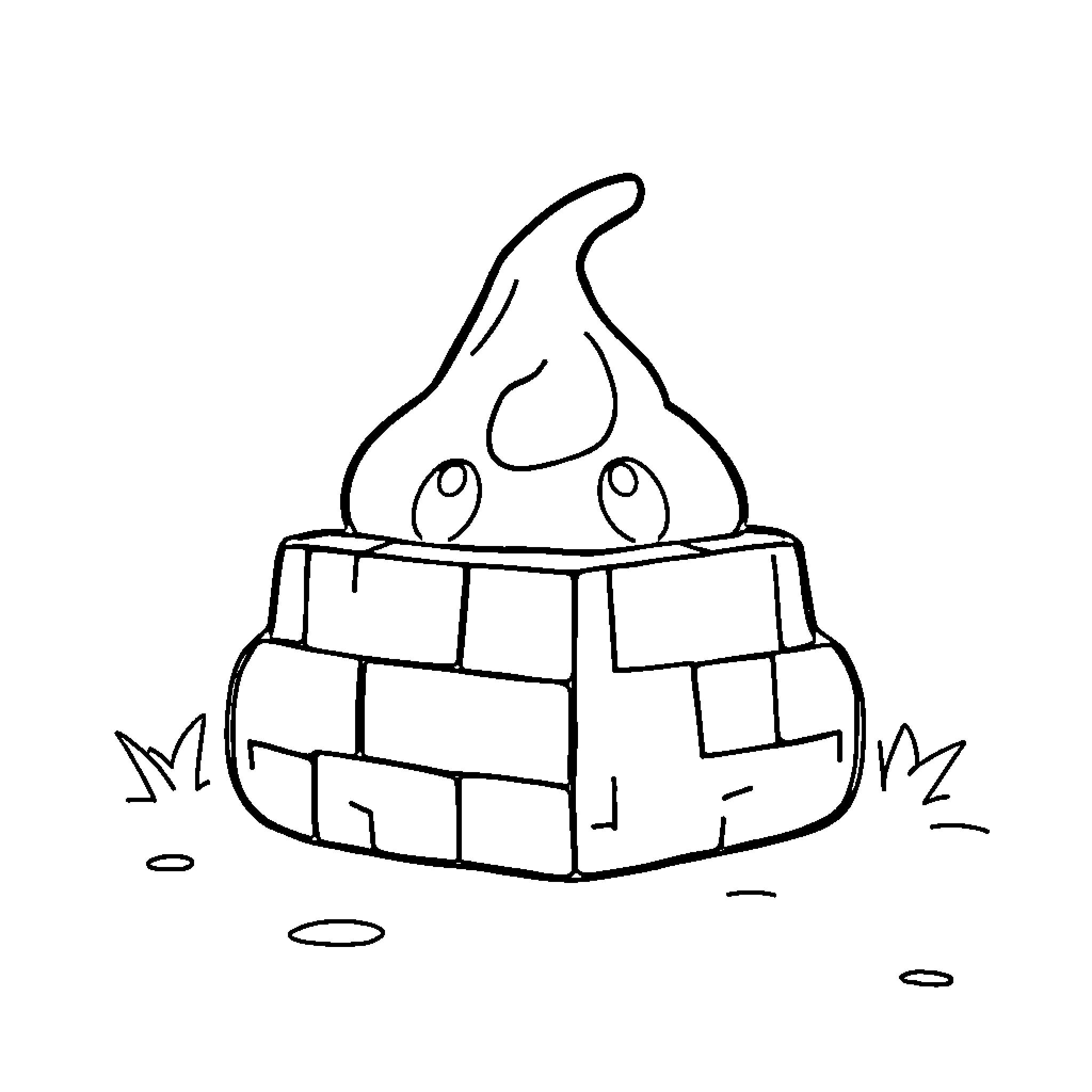 Minecraft character building a brick structure Coloring Page (free black-and-white line drawing printable PDF for all, from beginners to advanced learners, including children, teens, adults, and seniors)