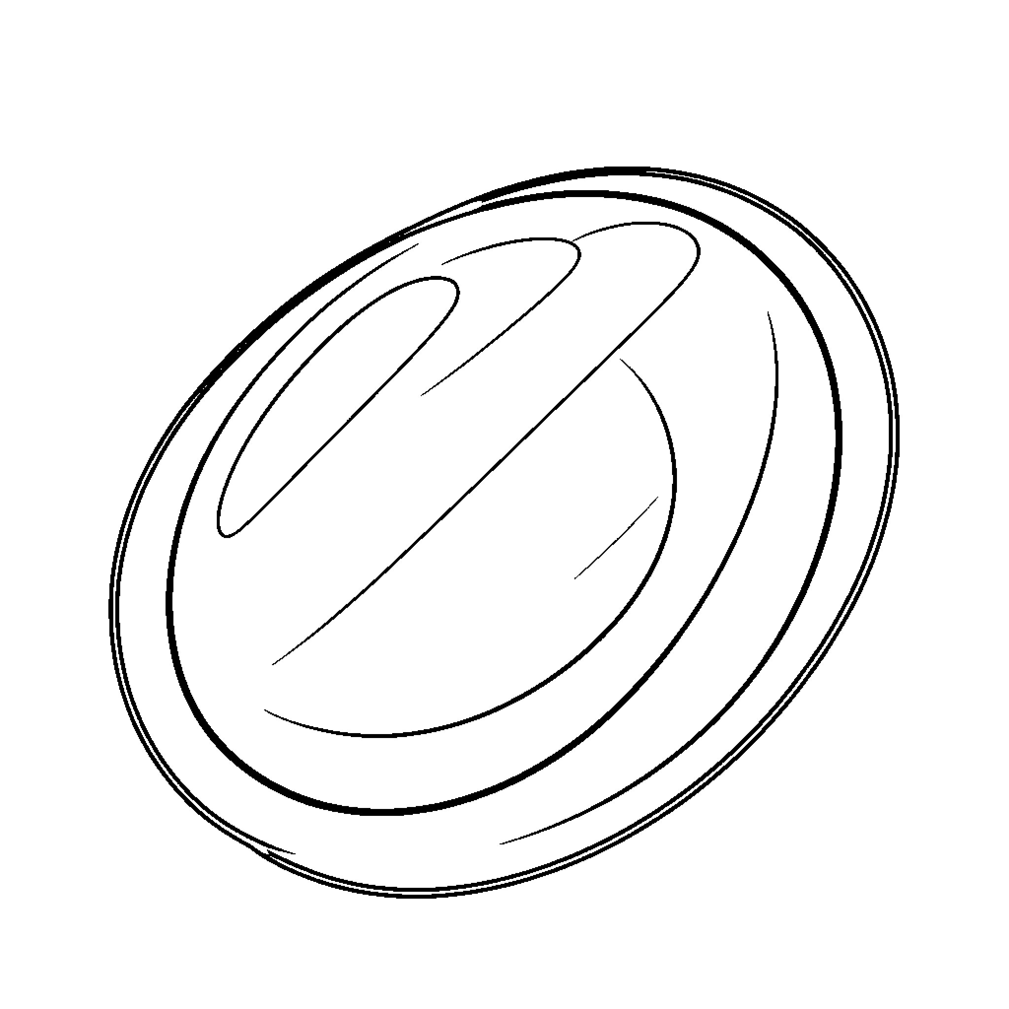 Catseye object with reflective surface and oval shape Coloring Page (free black-and-white line drawing printable PDF for all, from beginners to advanced learners, including children, teens, adults, and seniors)