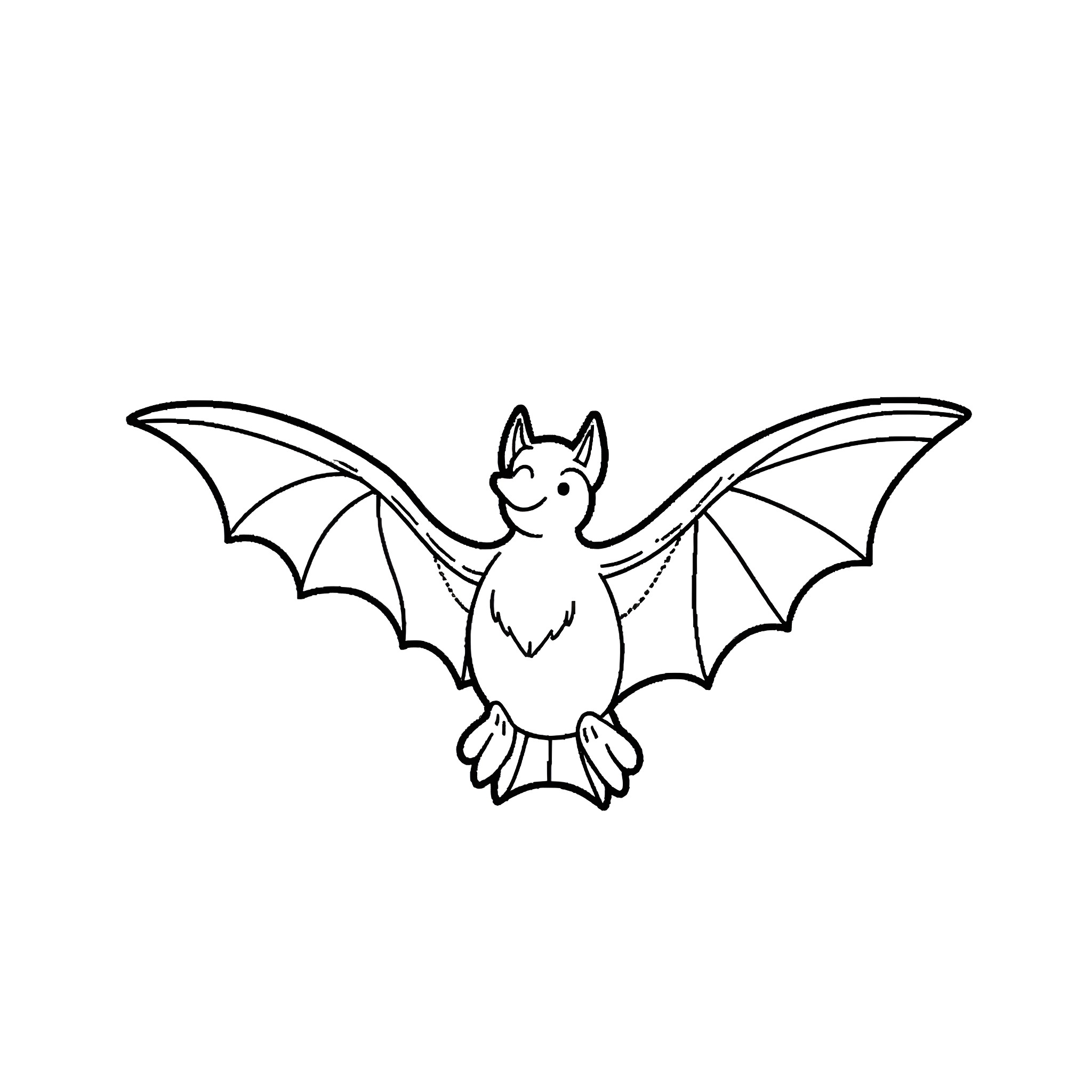 Batduck soaring with outstretched wings Coloring Page (free black-and-white line drawing printable PDF for all, from beginners to advanced learners, including children, teens, adults, and seniors)