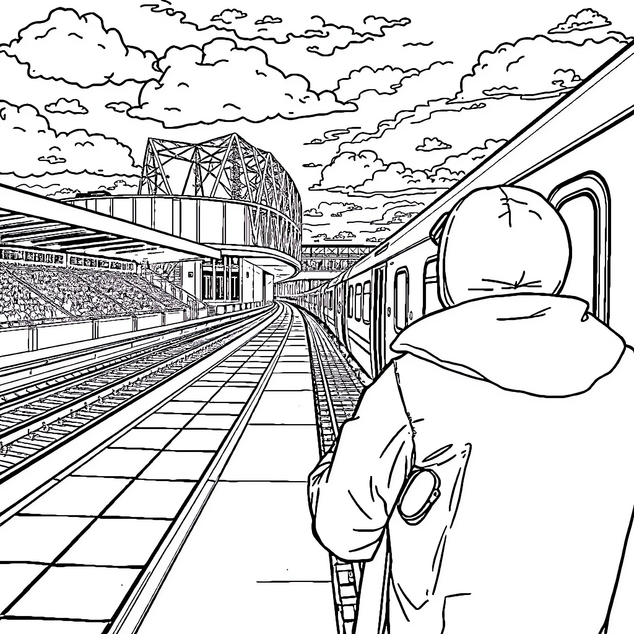 Birmingham City FC players on the pitch Coloring Page (free black-and-white line drawing printable PDF for all, from beginners to advanced learners, including children, teens, adults, and seniors)