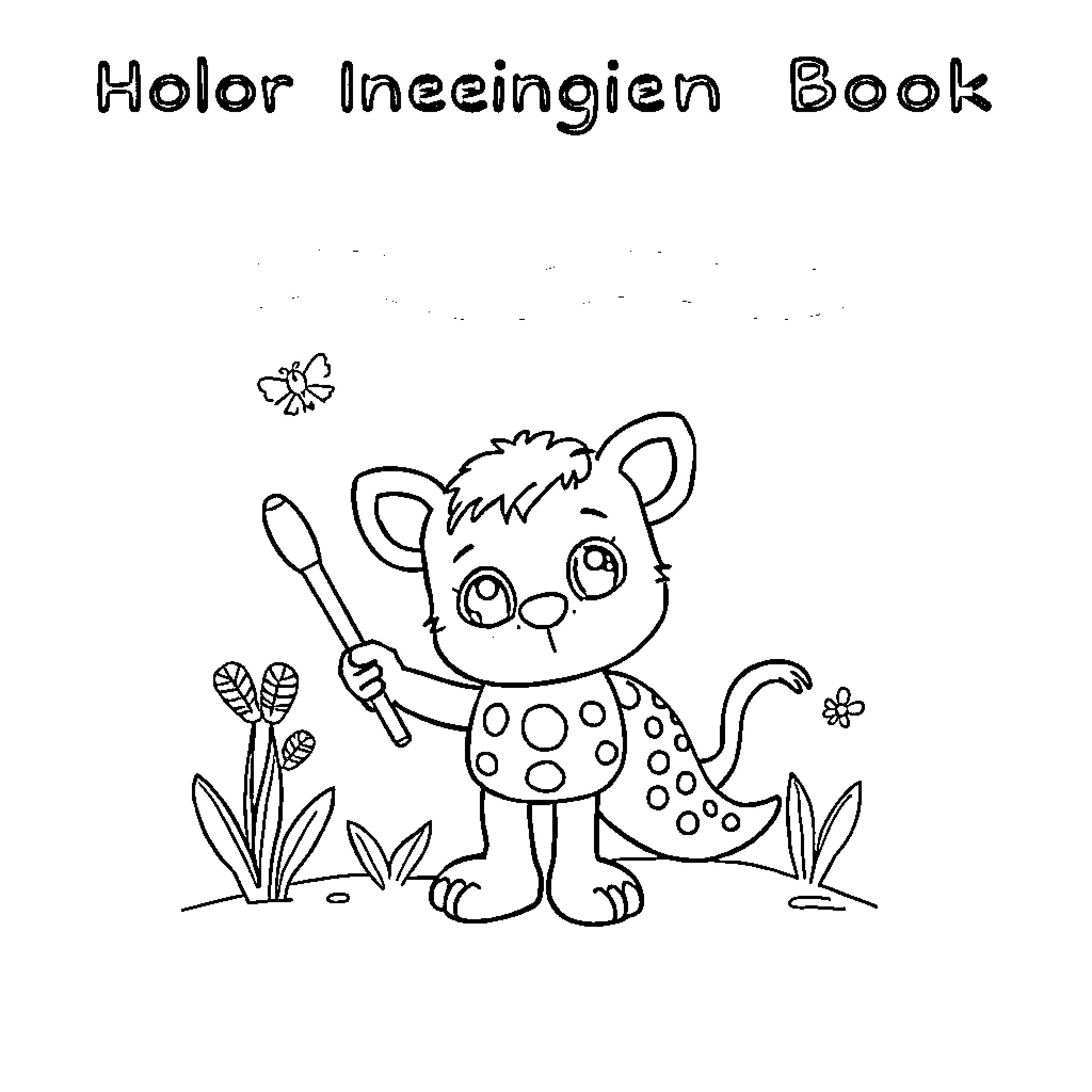 Learning Book: Cute Animal in Nature Scene Coloring Page (free black-and-white line drawing printable PDF for all, from beginners to advanced learners, including children, teens, adults, and seniors)