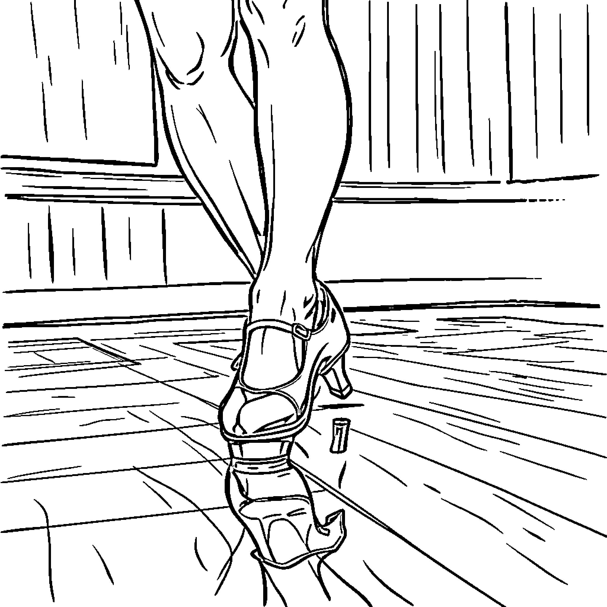 Tap Dance Rhythm and Movement Coloring Page (free black-and-white line drawing printable PDF for all, from beginners to advanced learners, including children, teens, adults, and seniors)