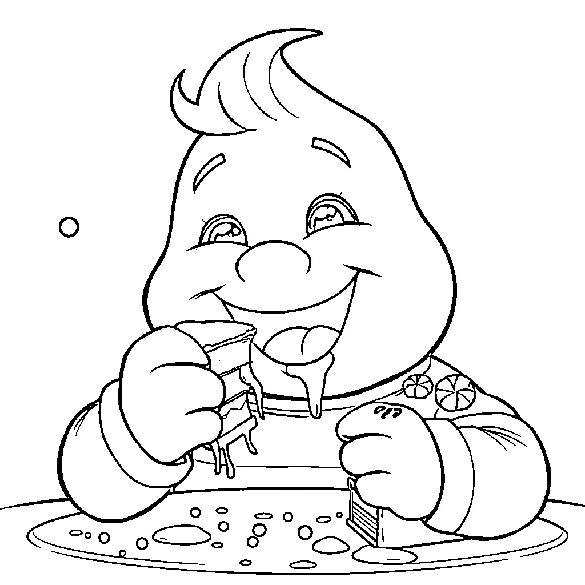 Mr Tumble Having Fun with Toys Coloring Page (free black-and-white line drawing printable PDF for all, from beginners to advanced learners, including children, teens, adults, and seniors)